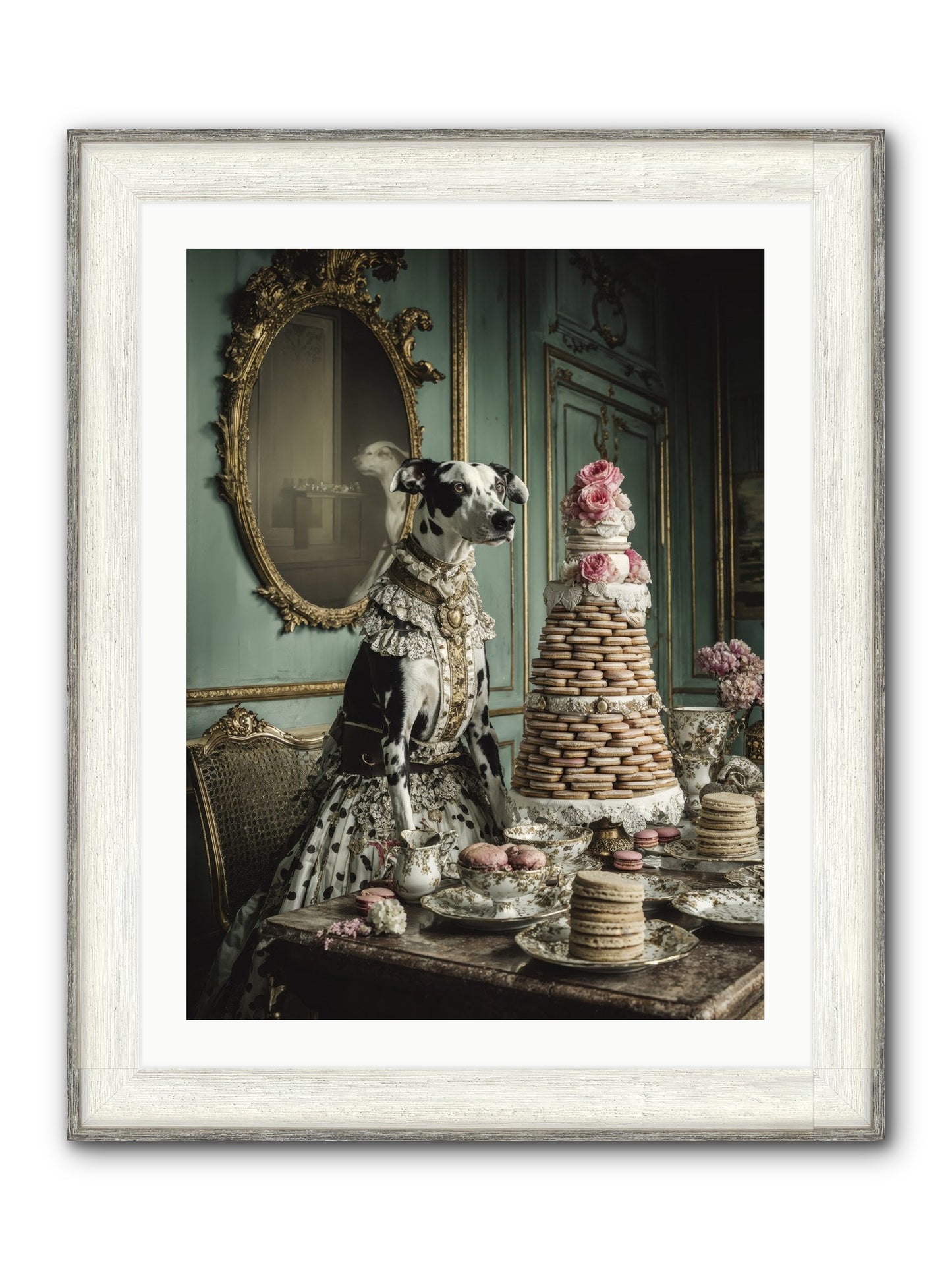 Sunday Sugar & Blush Framed Print - Driftwood White 24x32