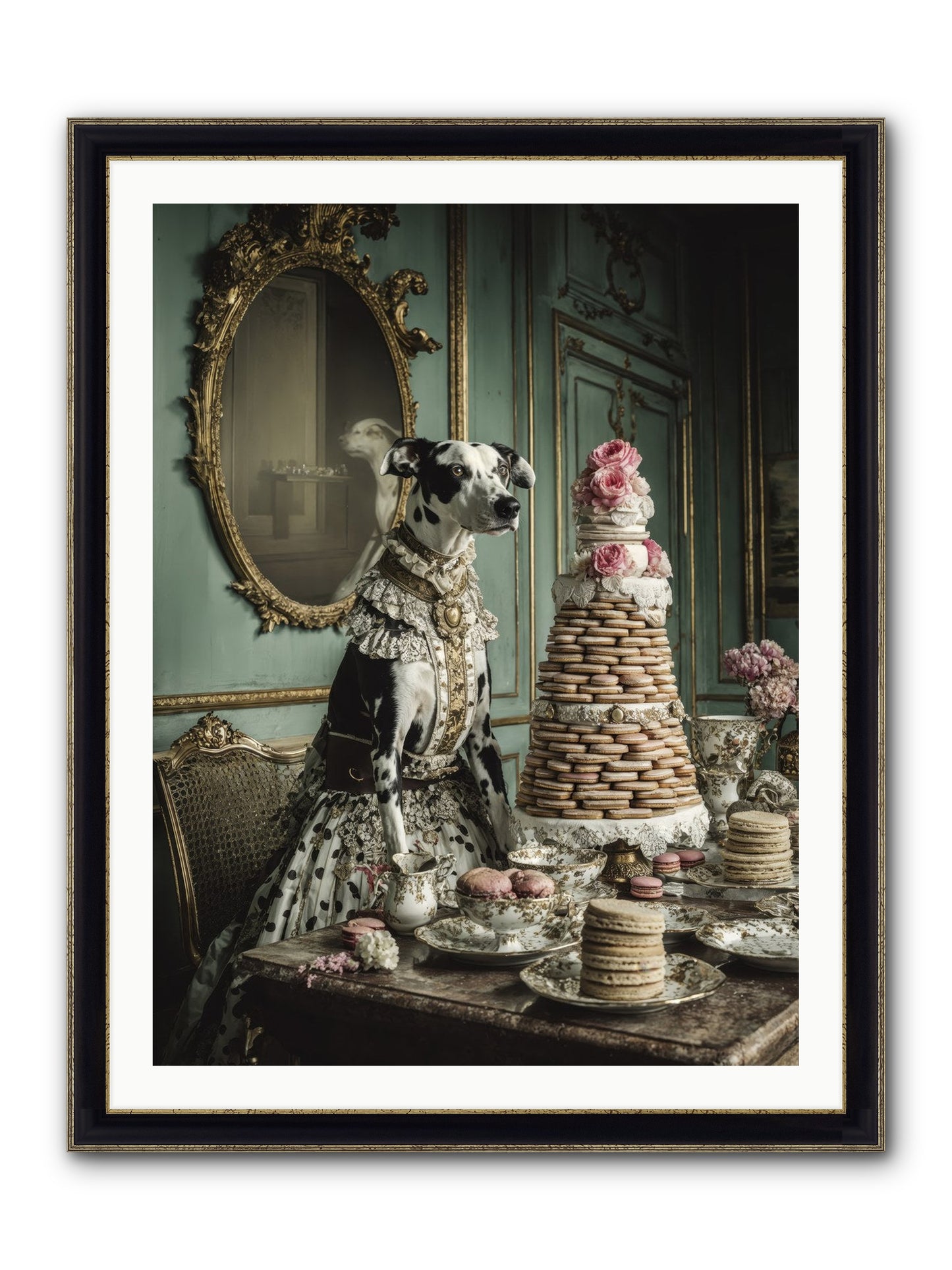 Sunday Sugar & Blush Framed Print - Black & Gold 30x40