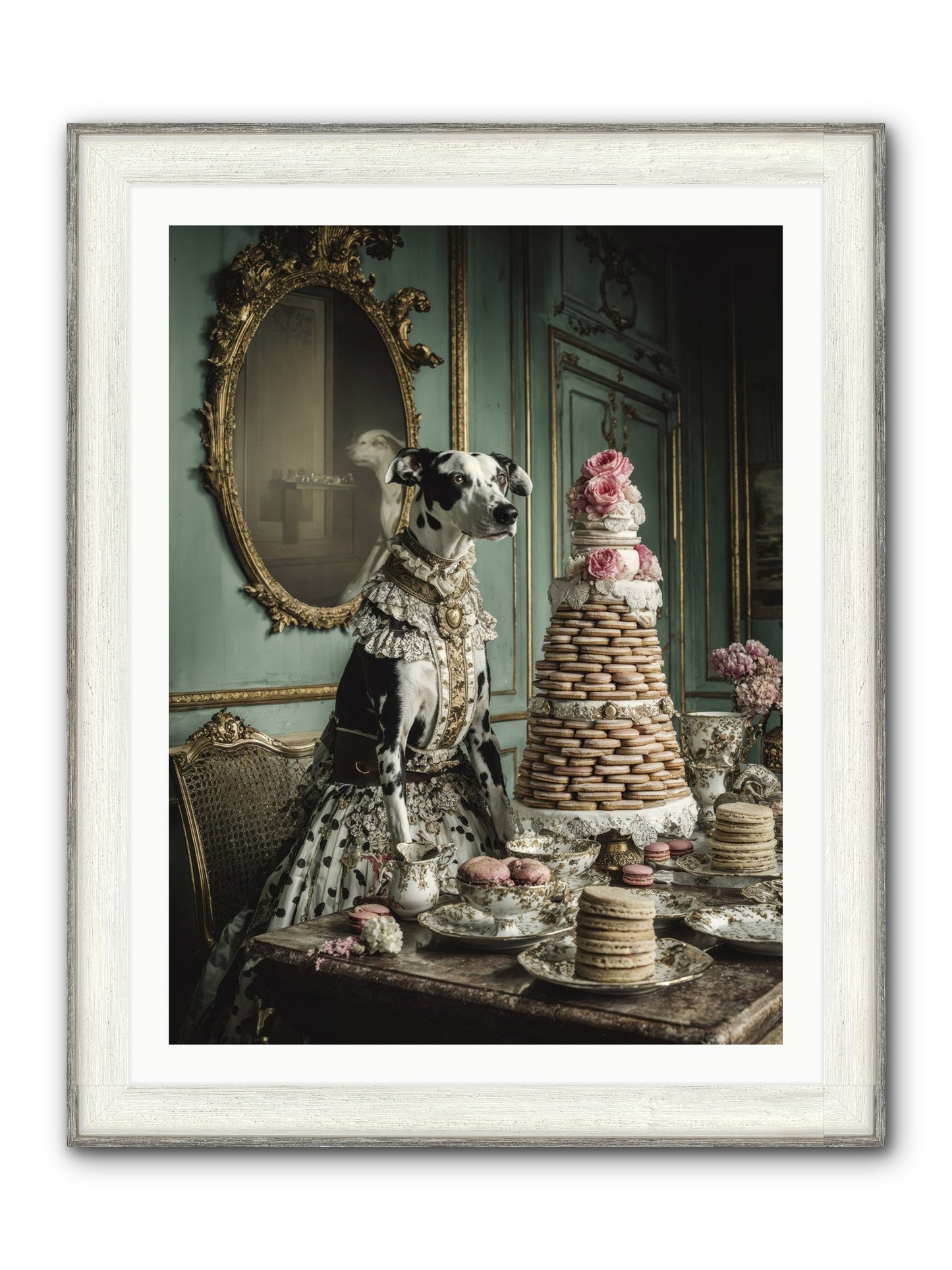 Sunday Sugar & Blush Framed Print - Driftwood White 30x40