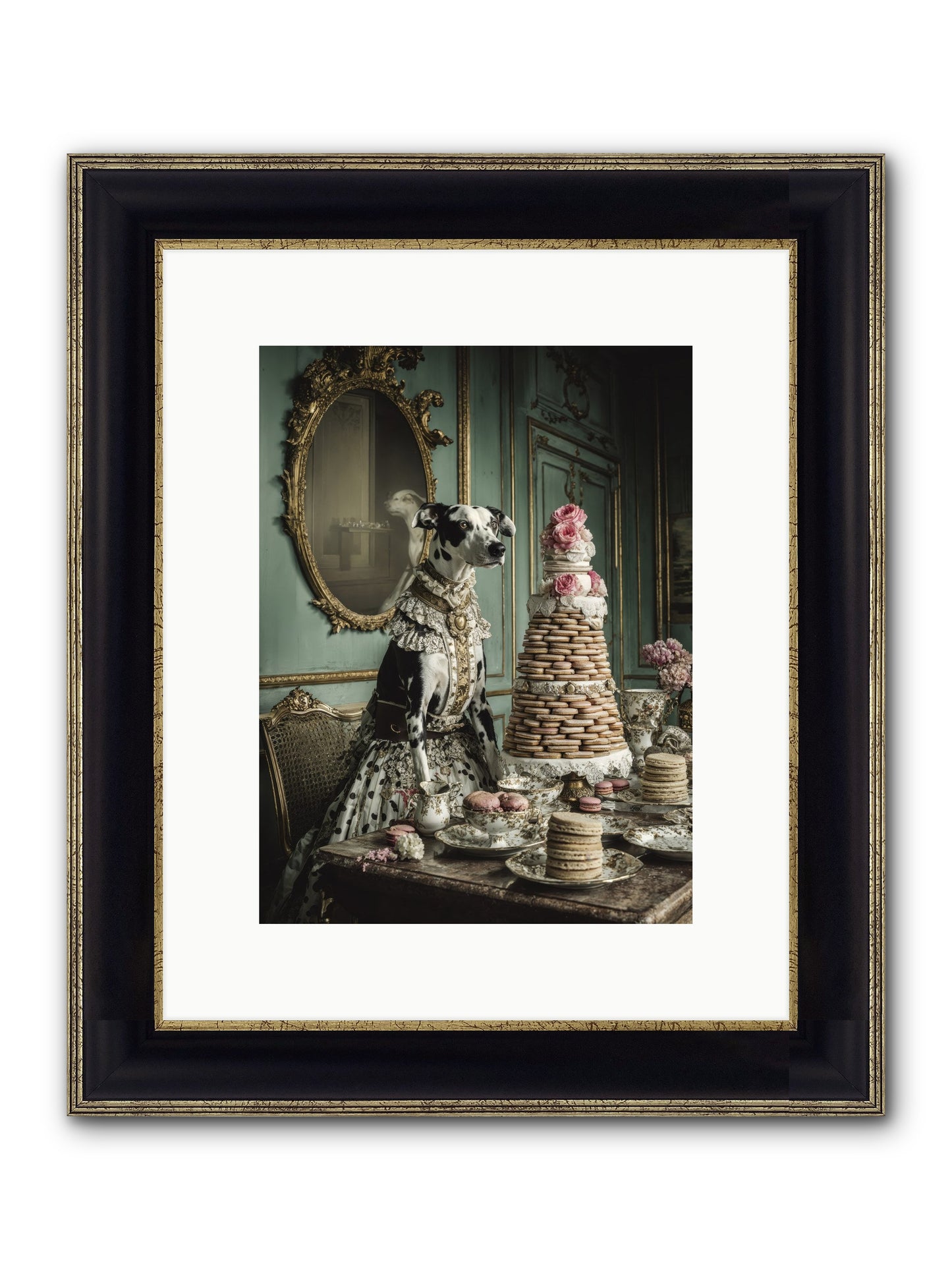 Sunday Sugar & Blush Framed Print - Black & Gold 9x12