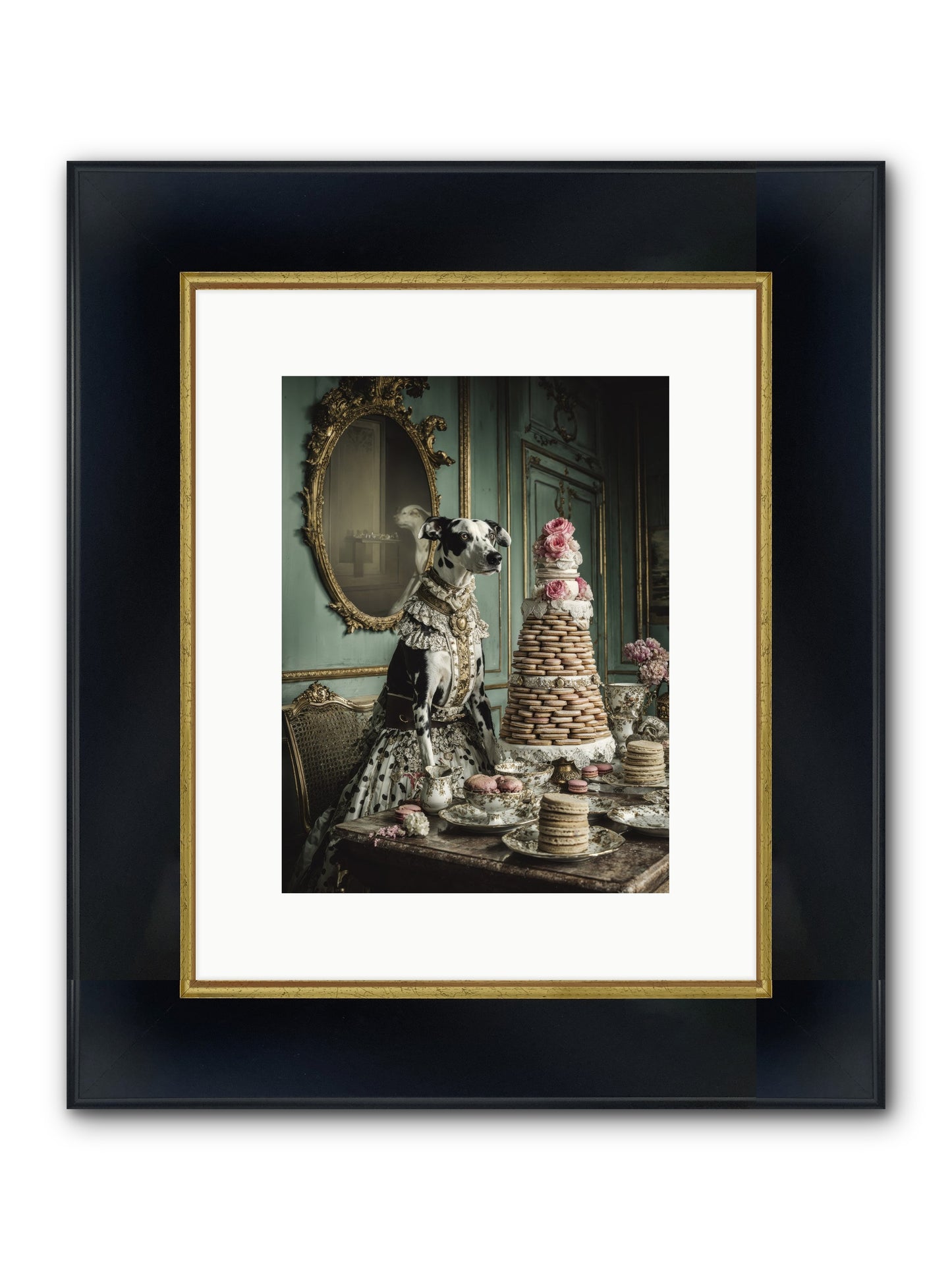 Sunday Sugar & Blush Framed Print - Wide Black w/Gold 9x12