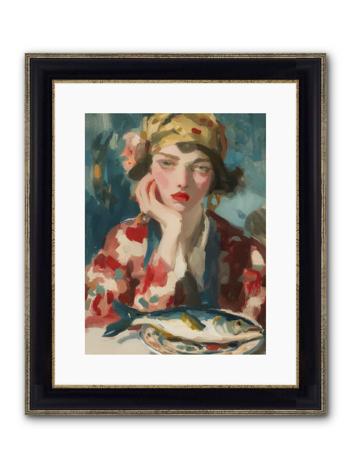 Sunday Traditions Framed Print - Black & Gold 12x16