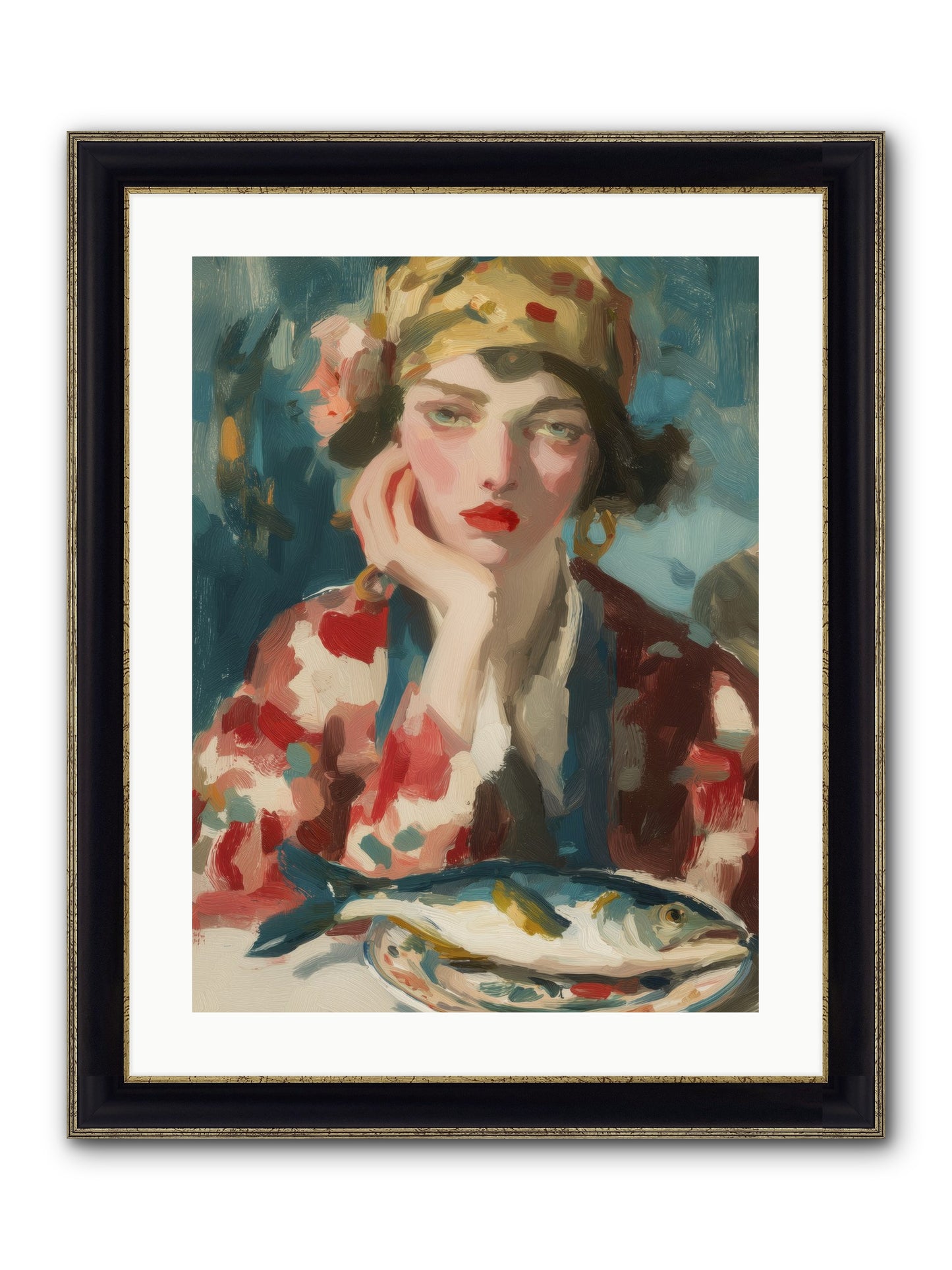 Sunday Traditions Framed Print - Black & Gold 18x24