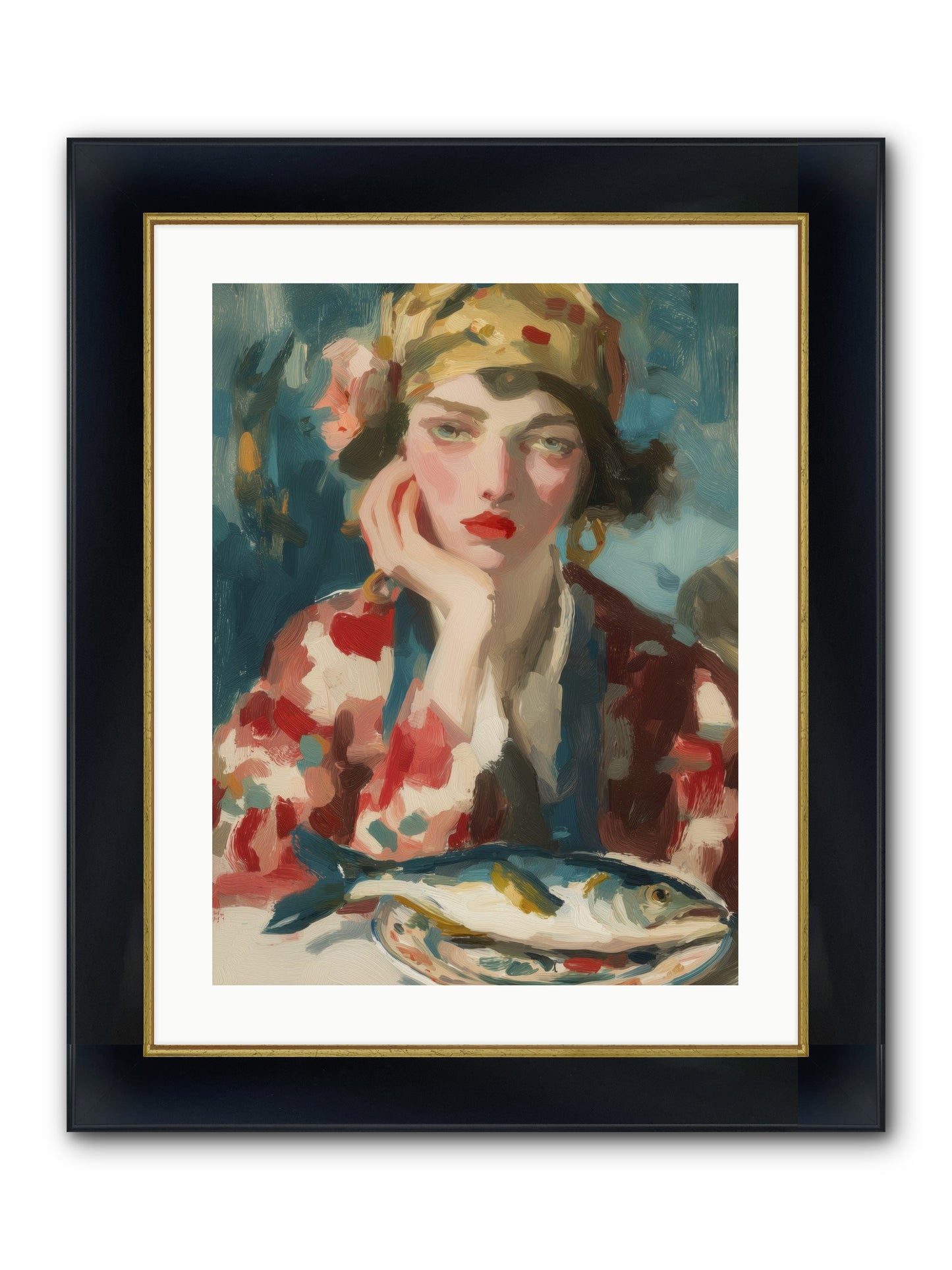 Sunday Traditions Framed Print - Wide Black w/Gold 18x24