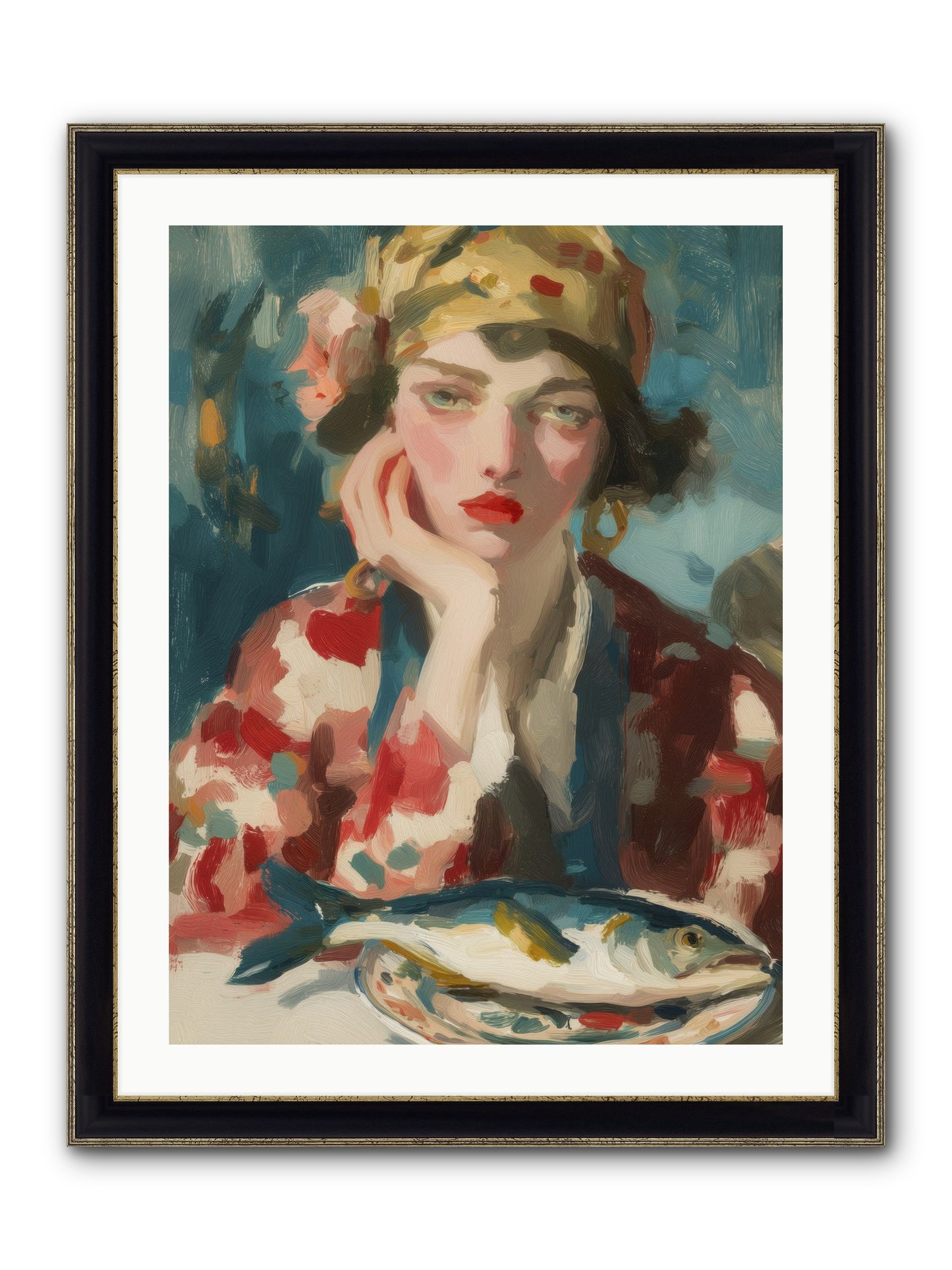 Sunday Traditions Framed Print - Black & Gold 24x32