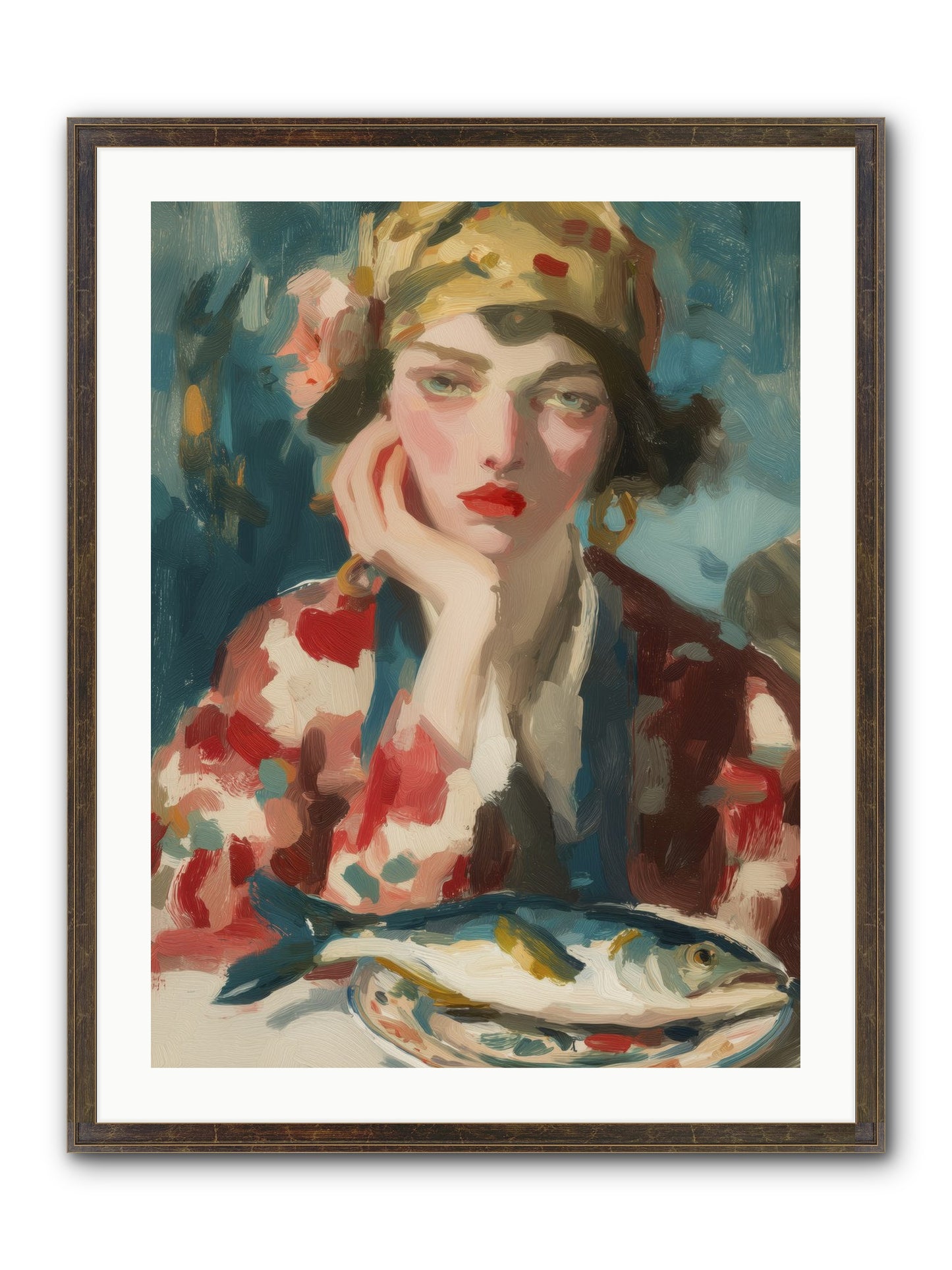 Sunday Traditions Framed Print - Slimwoods Black/Gold 24x32