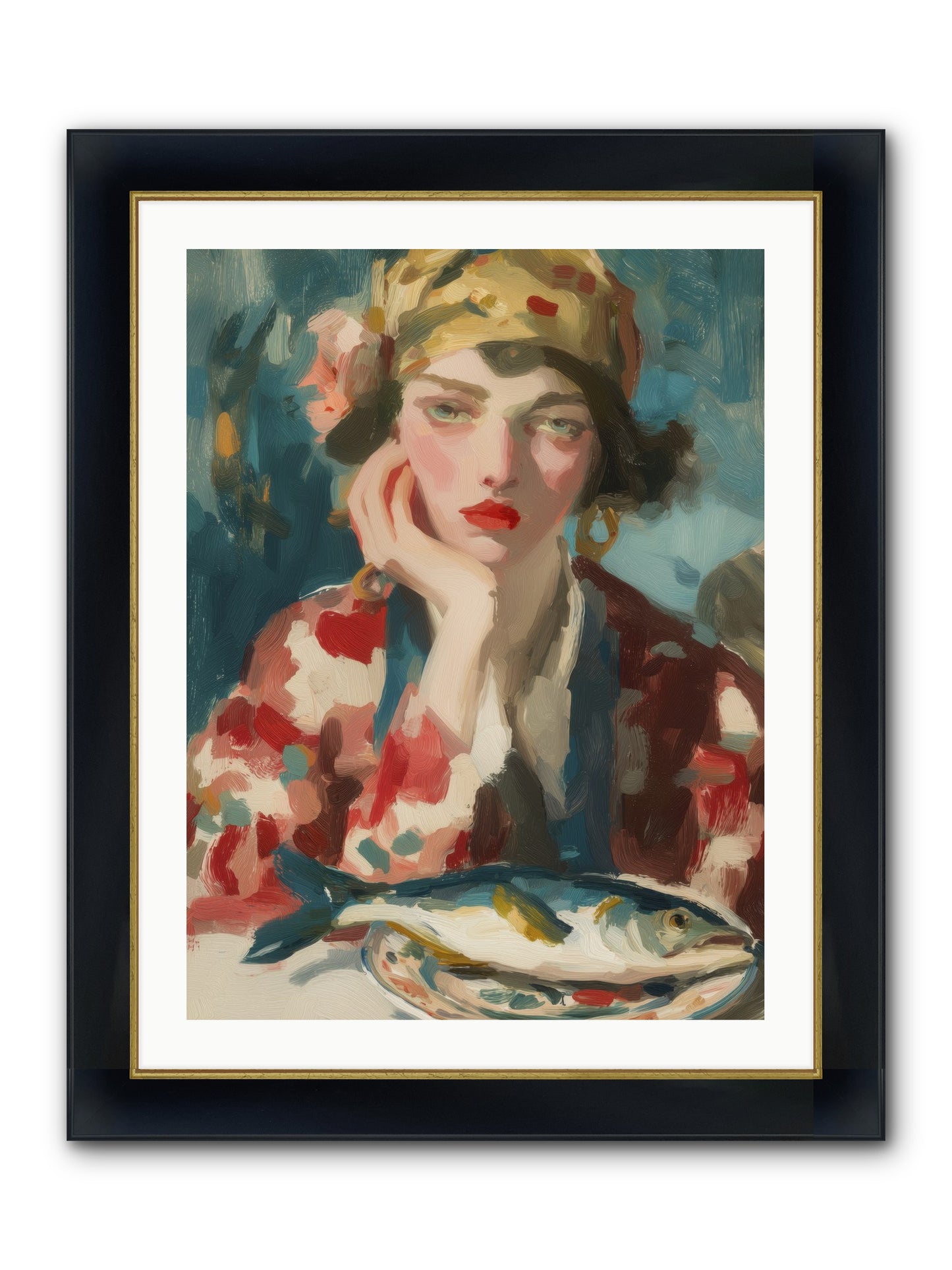 Sunday Traditions Framed Print - Wide Black w/Gold 24x32