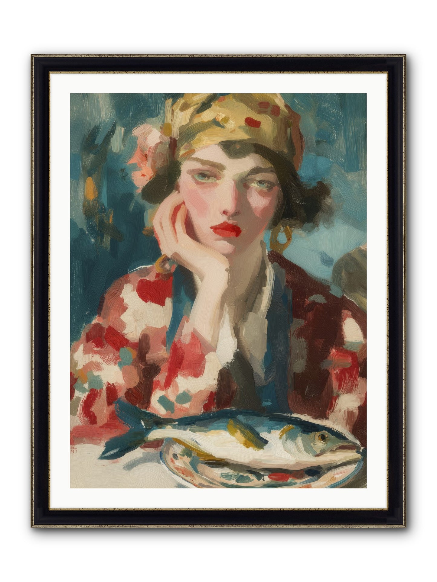 Sunday Traditions Framed Print - Black & Gold 30x40