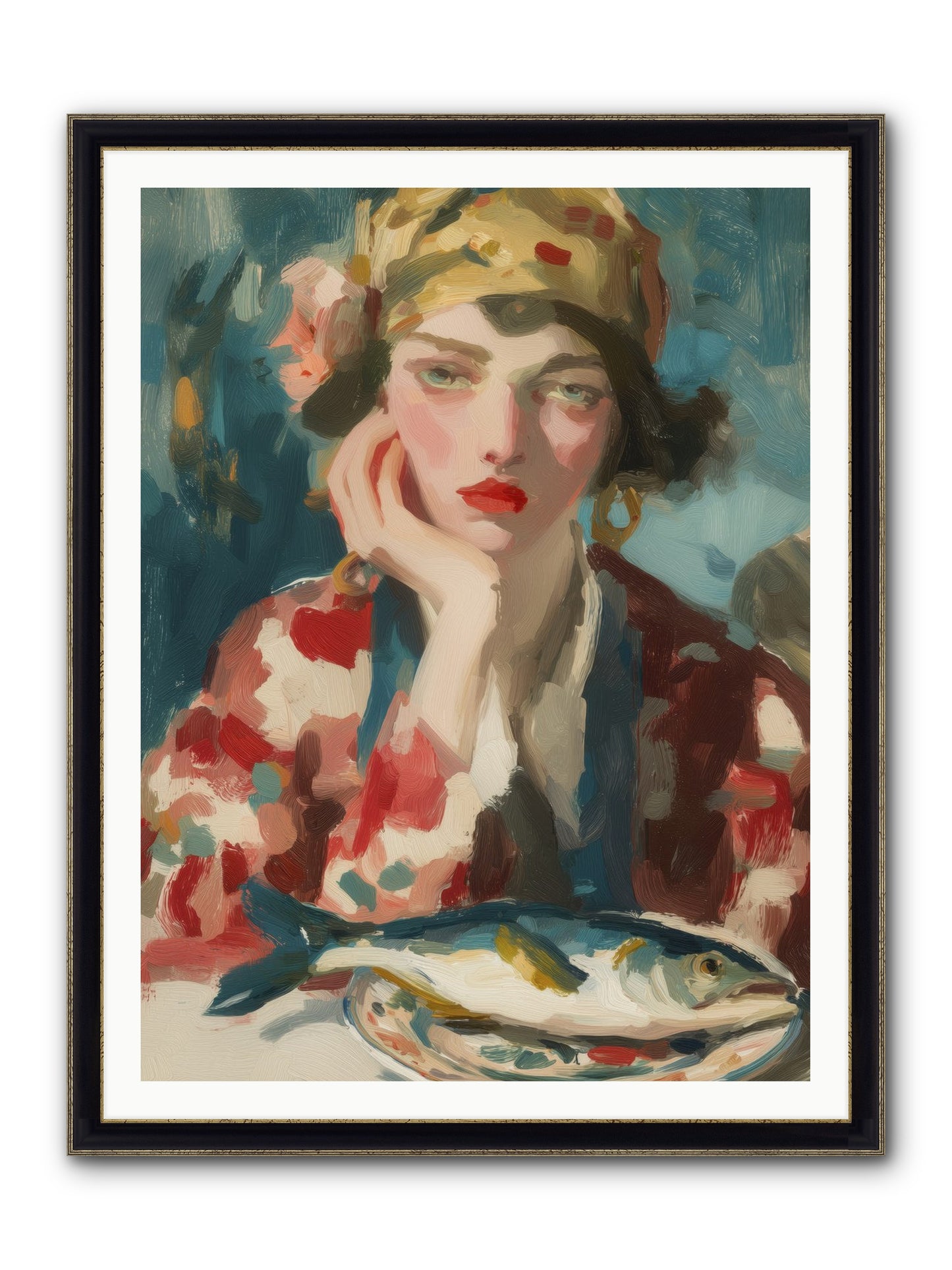 Sunday Traditions Framed Print - Black & Gold 36x48