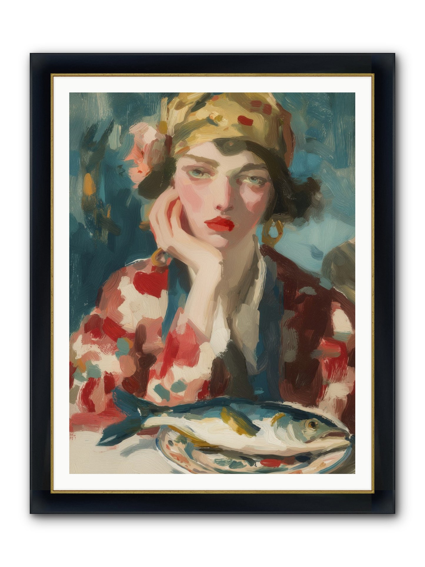 Sunday Traditions Framed Print - Wide Black w/Gold 36x48