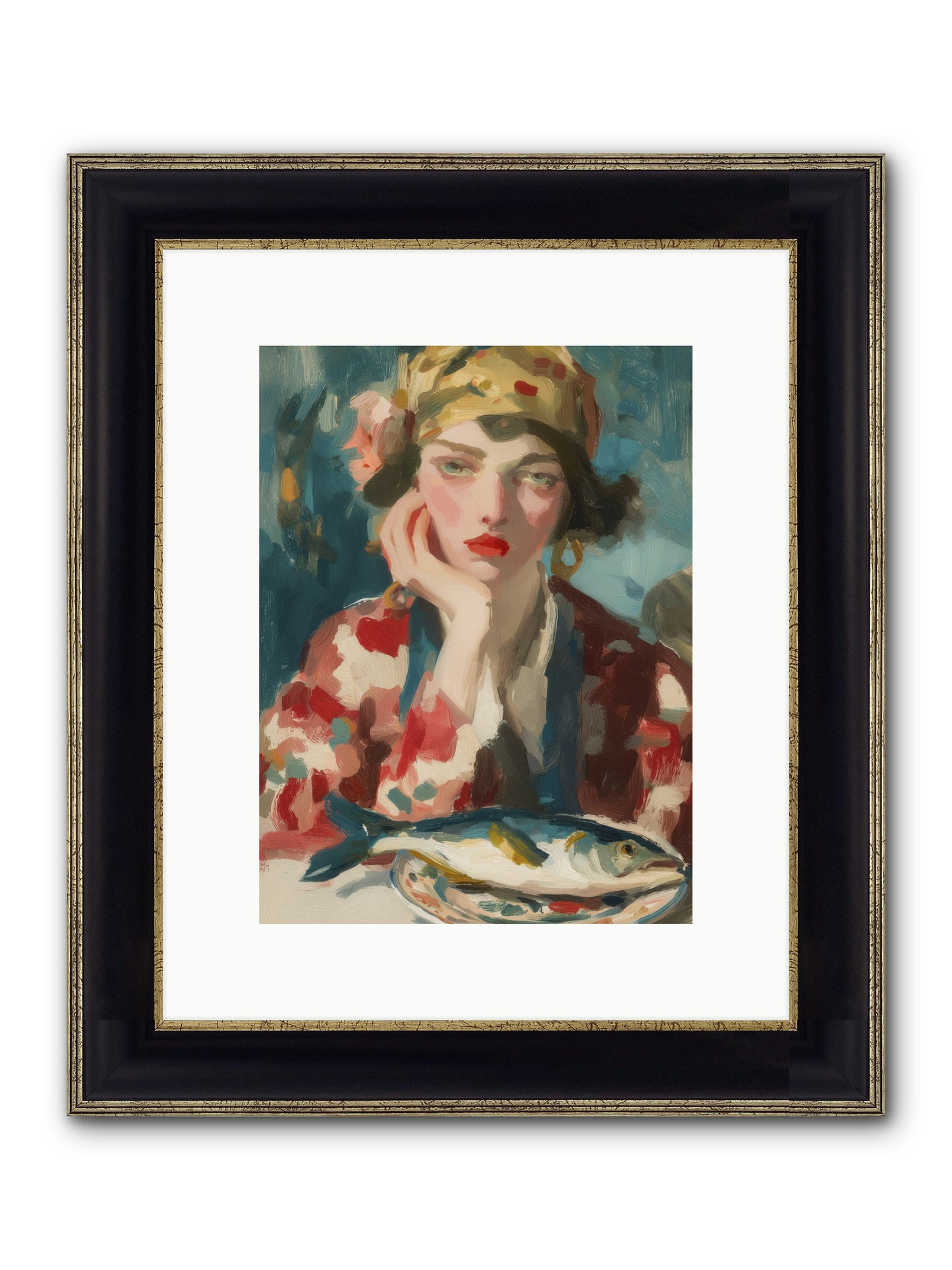 Sunday Traditions Framed Print - Black & Gold 9x12
