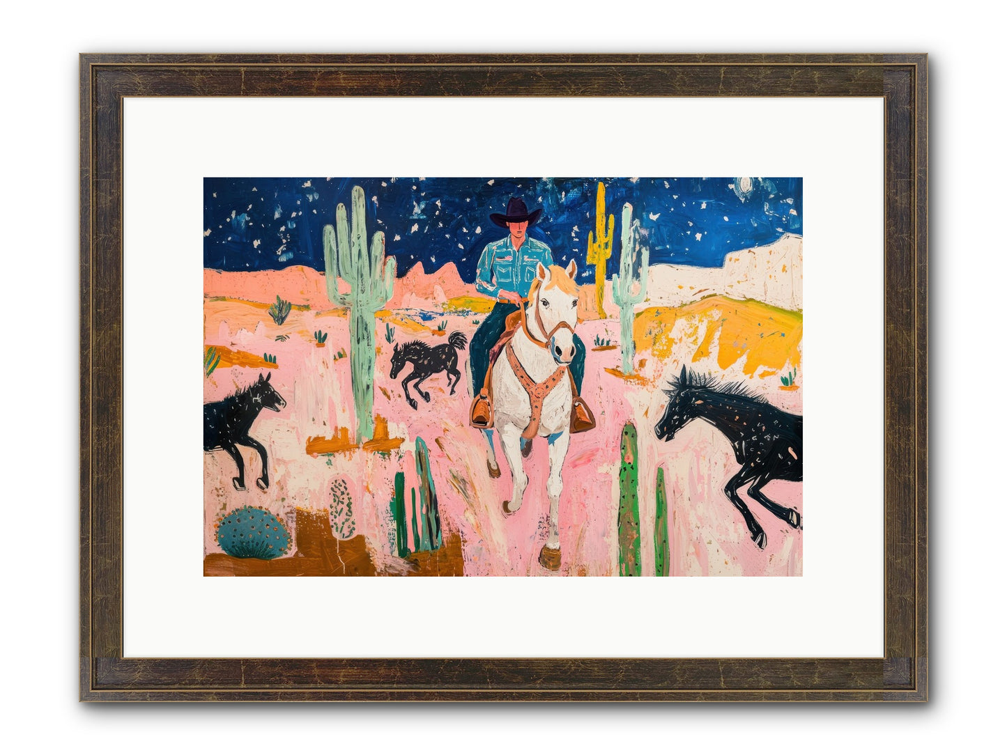 Sundown Ridge Framed Print - Slimwoods Black/Gold 15x10