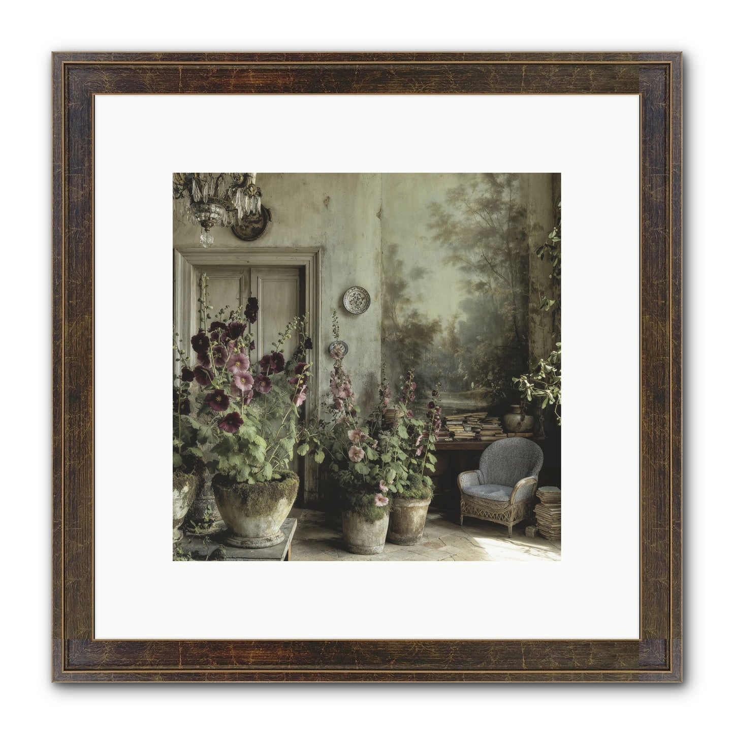 Sunlight Memory Framed Print - Slimwoods Black/Gold 10x10