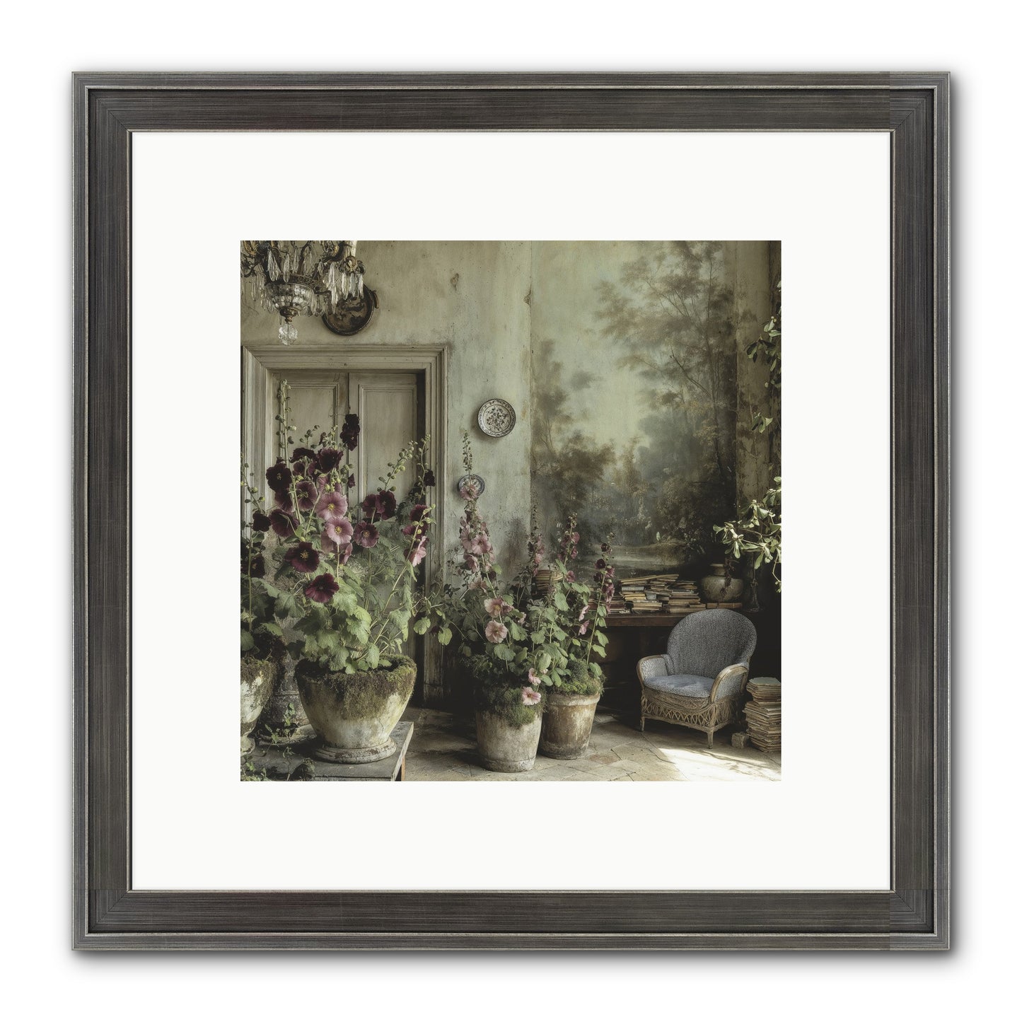 Sunlight Memory Framed Print - Slimwoods Black/Silver 10x10