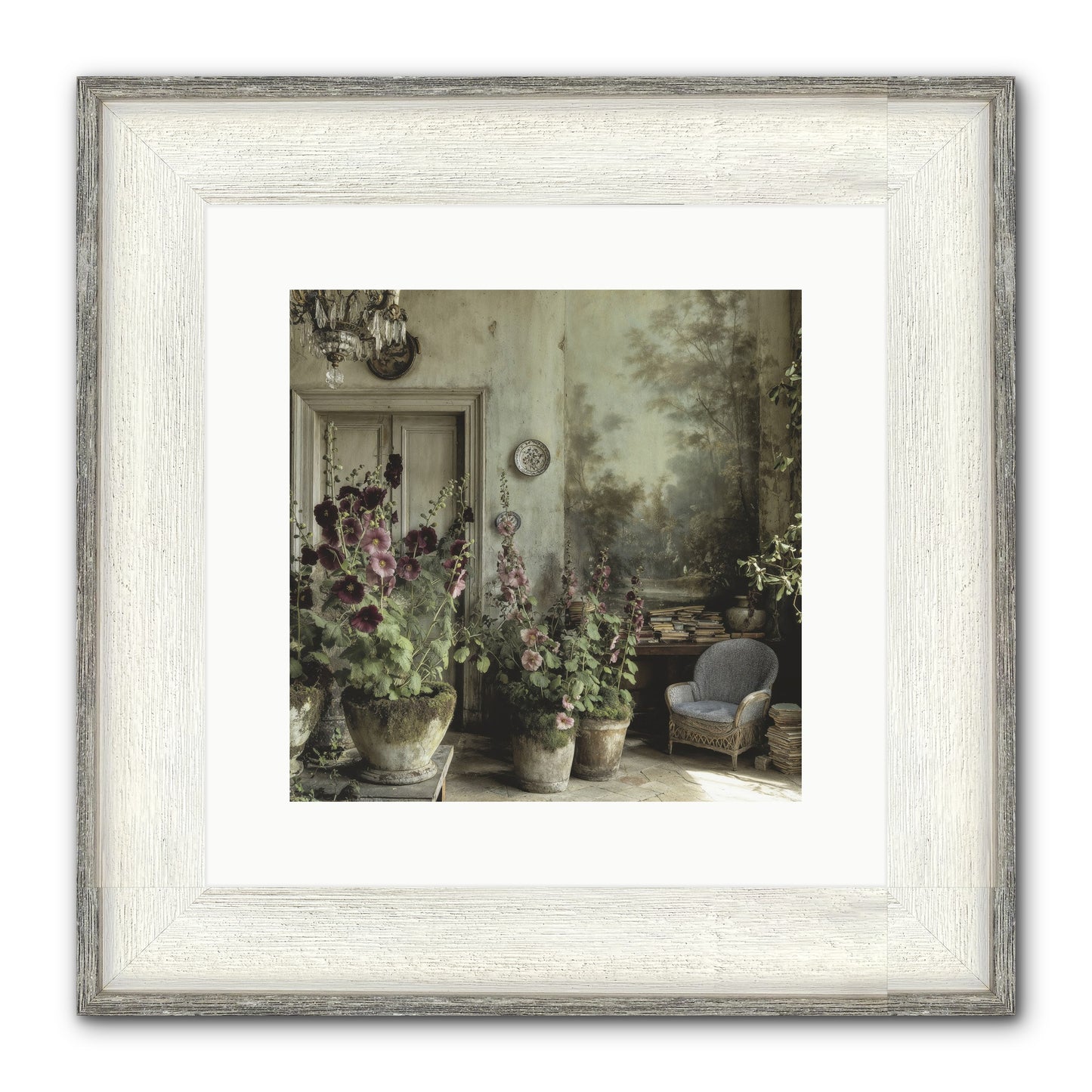 Sunlight Memory Framed Print - Driftwood White 12x12