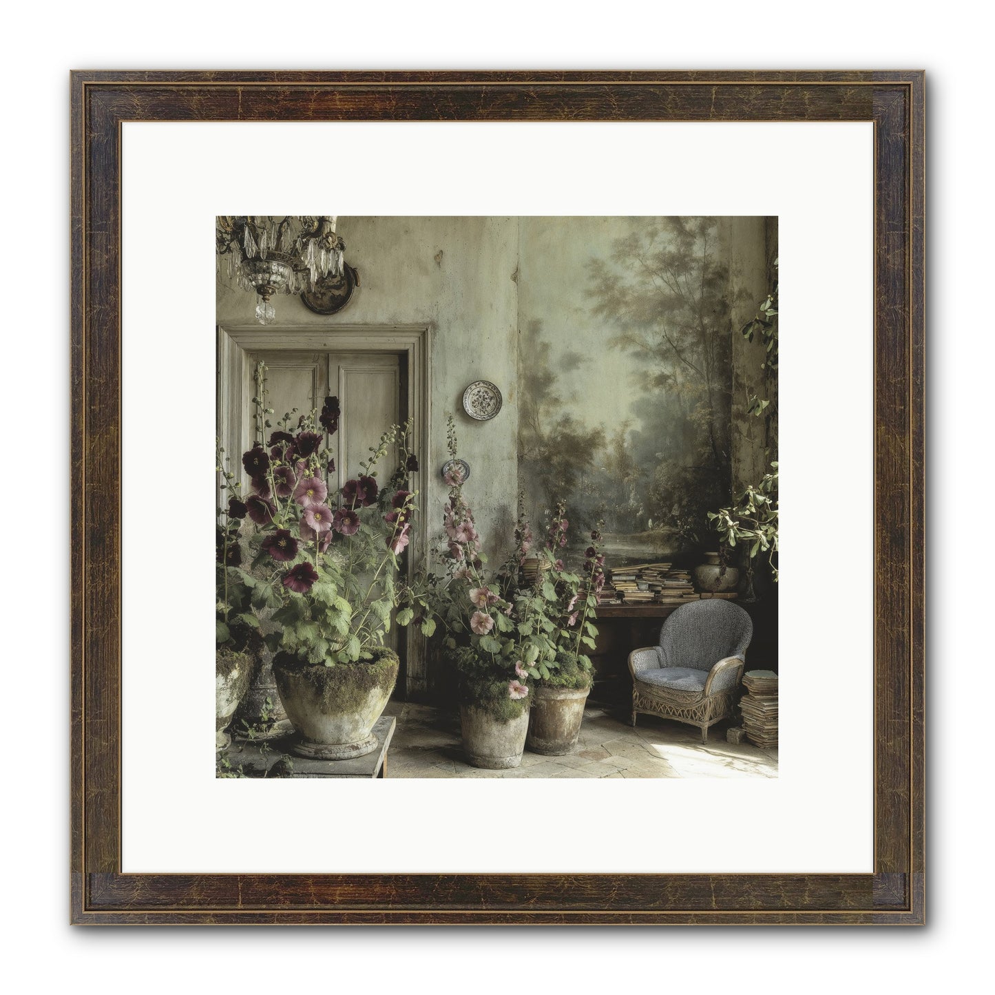Sunlight Memory Framed Print - Slimwoods Black/Gold 12x12