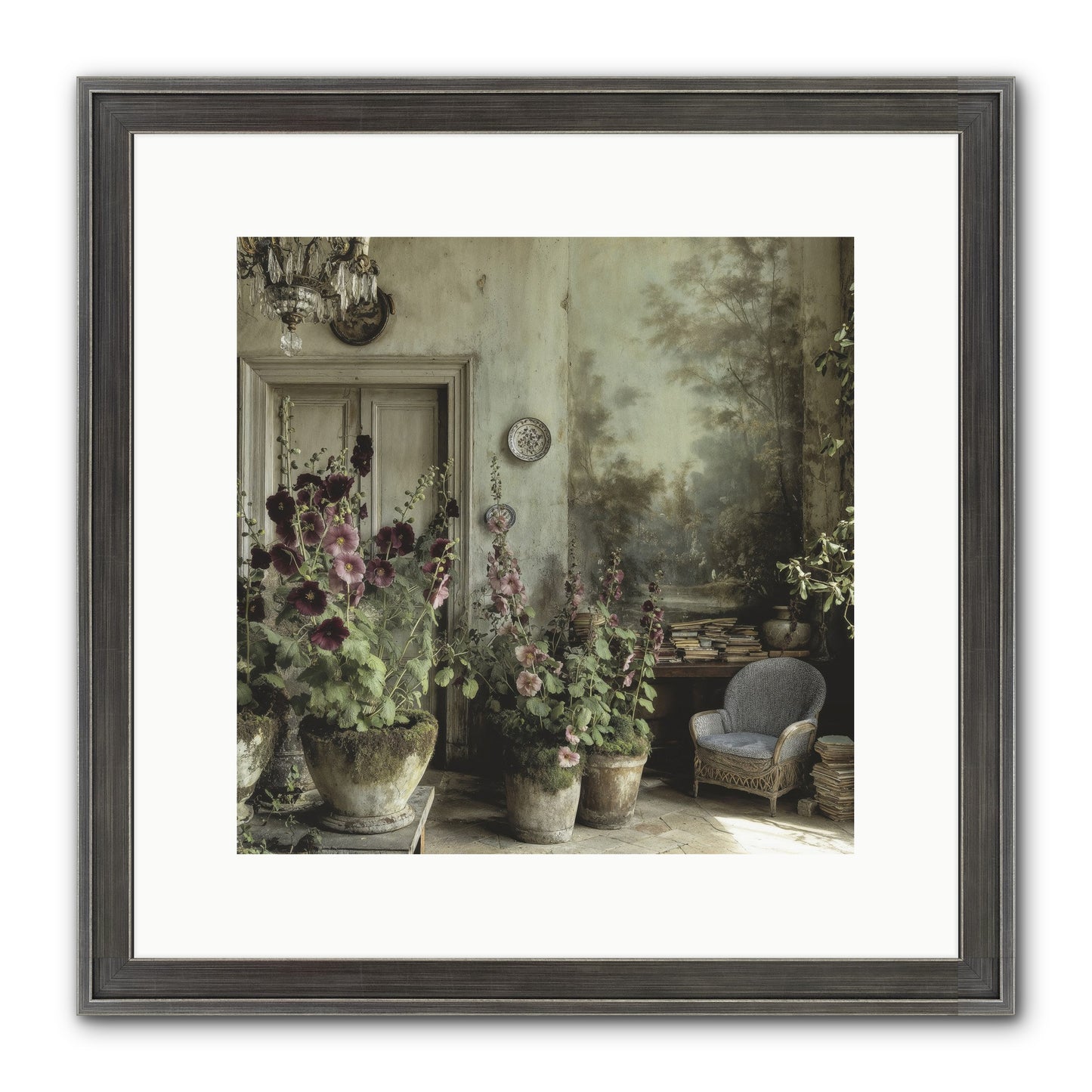 Sunlight Memory Framed Print - Slimwoods Black/Silver 12x12