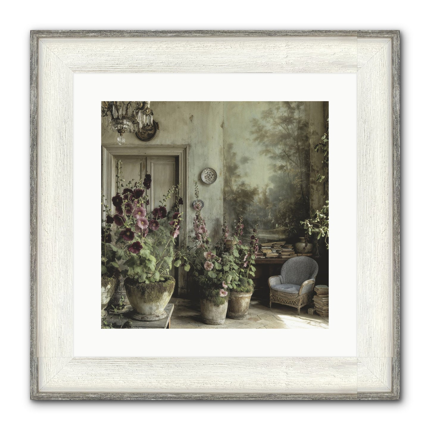 Sunlight Memory Framed Print - Driftwood White 16x16