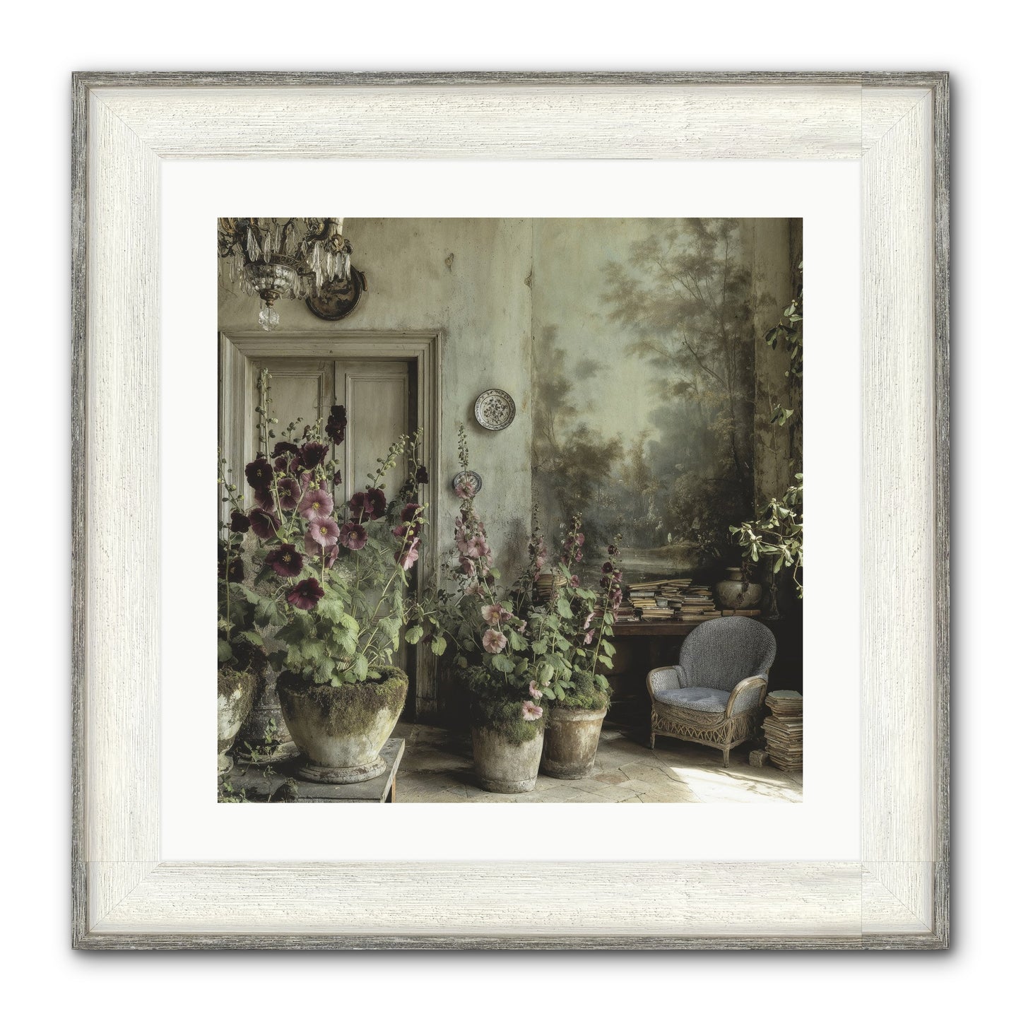 Sunlight Memory Framed Print - Driftwood White 20x20
