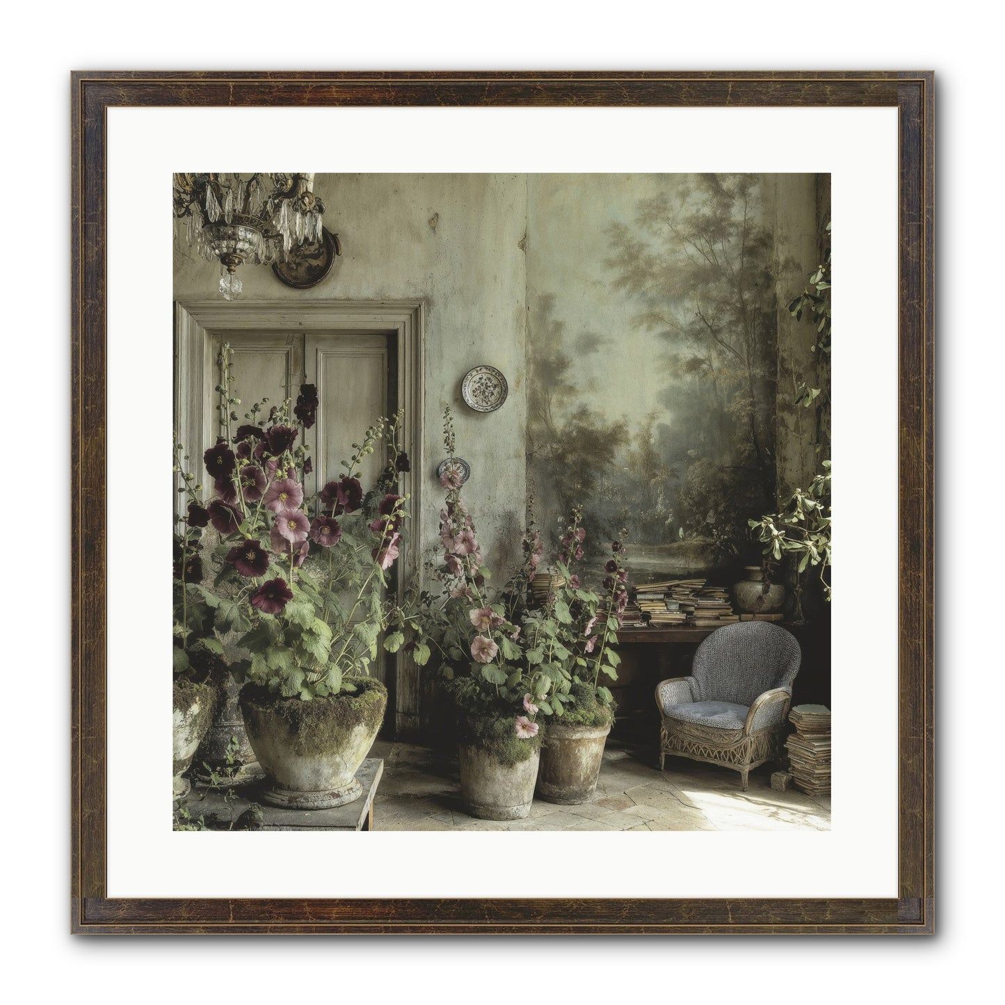 Sunlight Memory Framed Print - Slimwoods Black/Gold 20x20