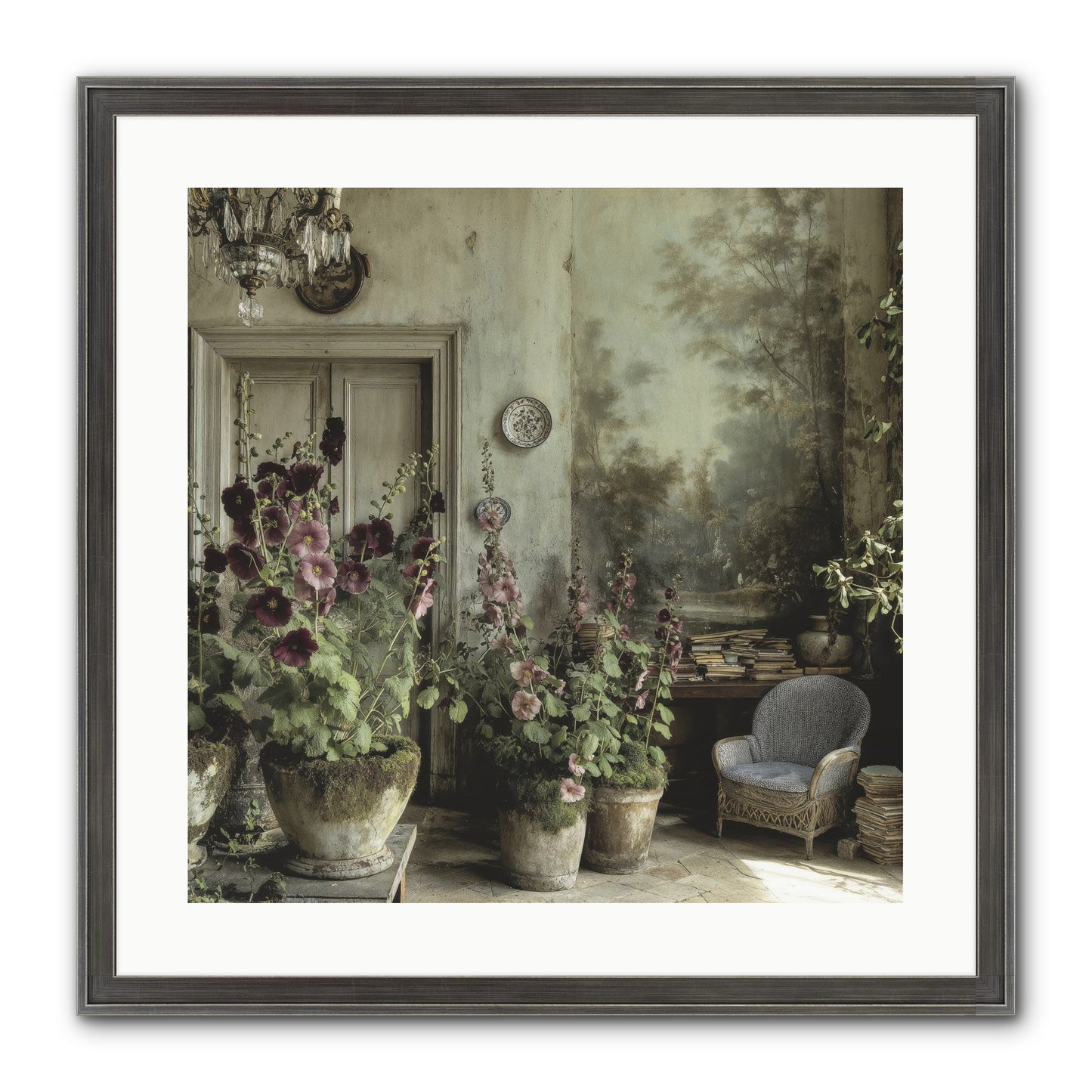 Sunlight Memory Framed Print - Slimwoods Black/Silver 20x20