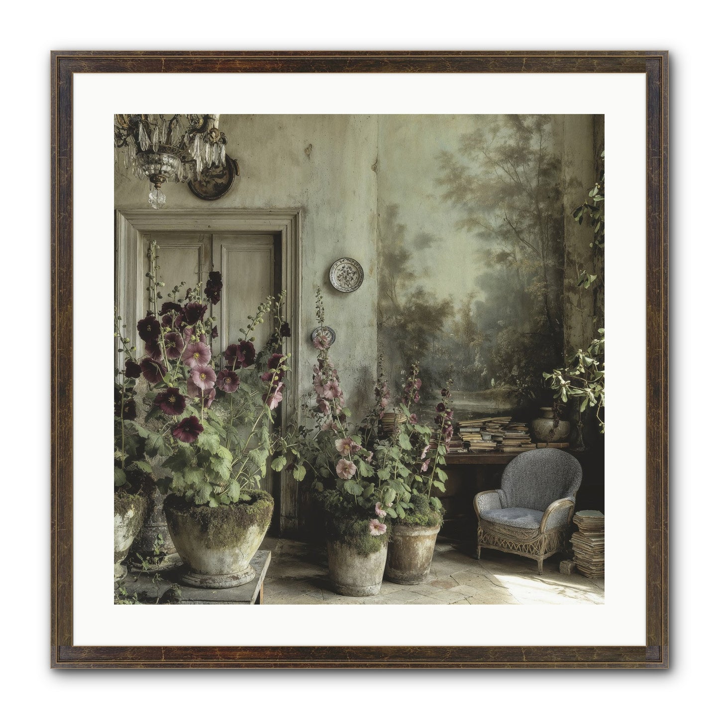 Sunlight Memory Framed Print - Slimwoods Black/Gold 24x24