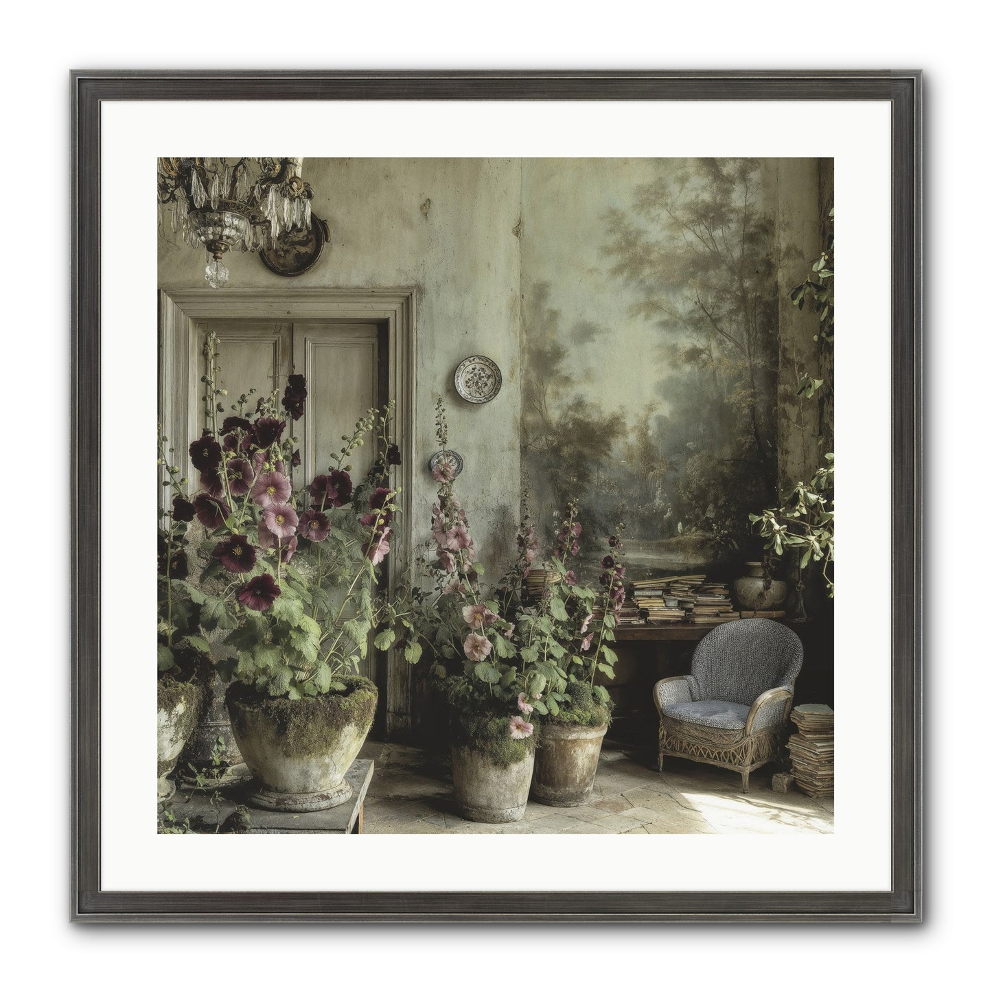 Sunlight Memory Framed Print - Slimwoods Black/Silver 24x24