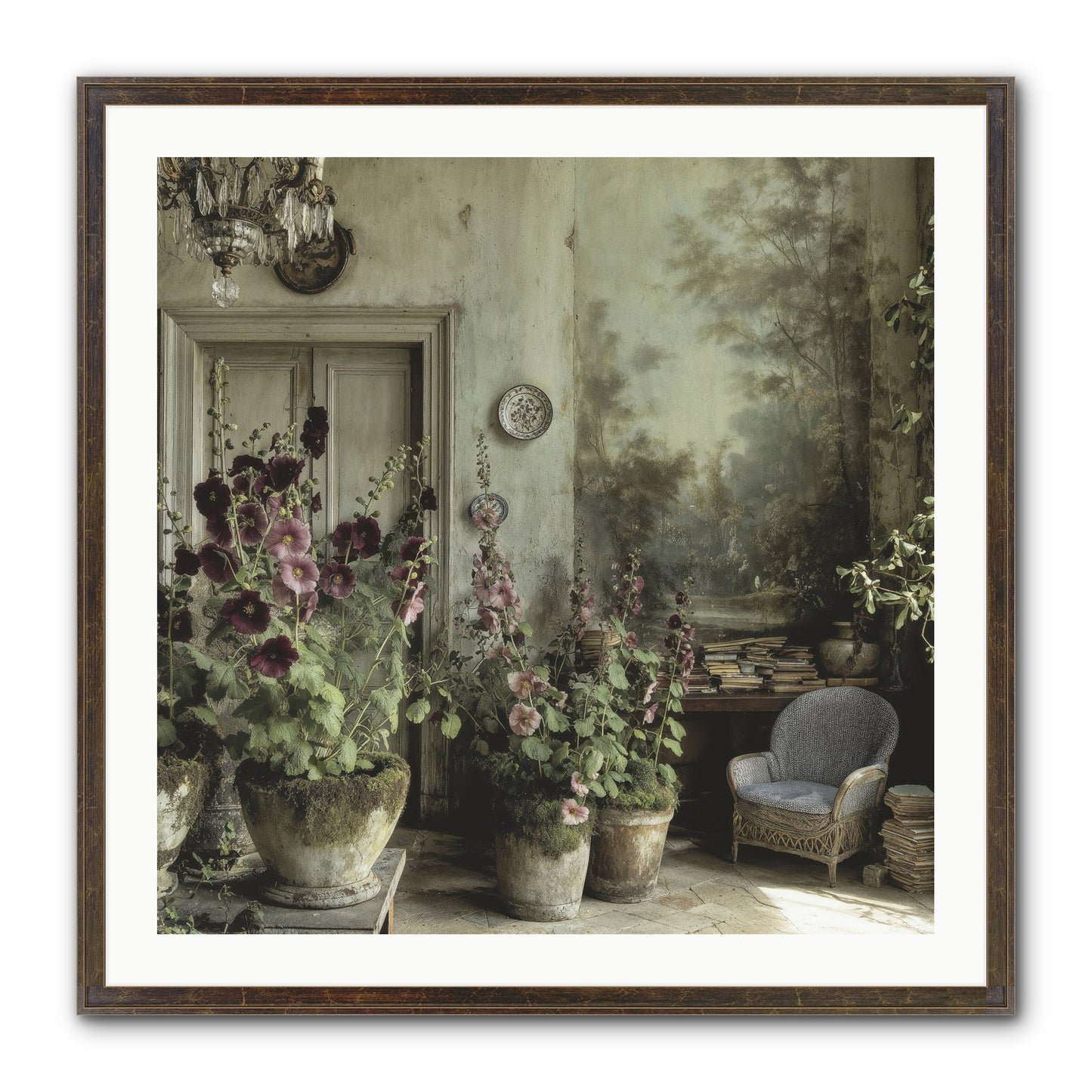 Sunlight Memory Framed Print - Slimwoods Black/Gold 30x30