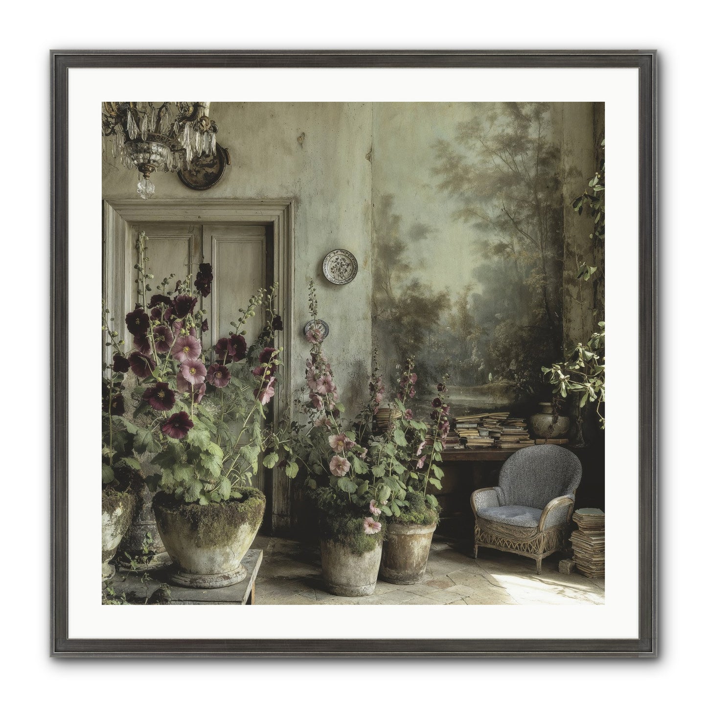 Sunlight Memory Framed Print - Slimwoods Black/Silver 30x30