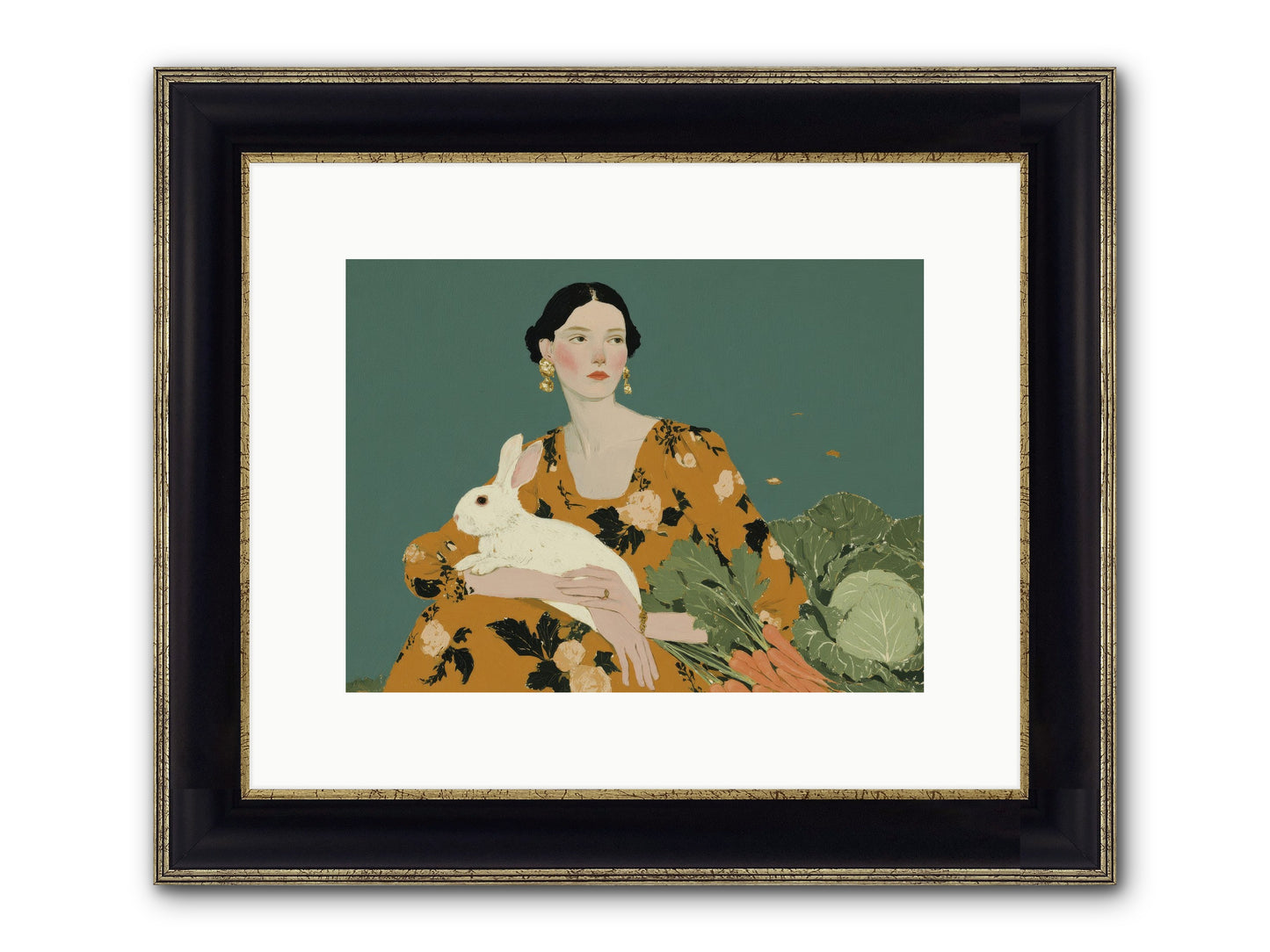 Sunlit Pause Framed Print - Black & Gold 12x9