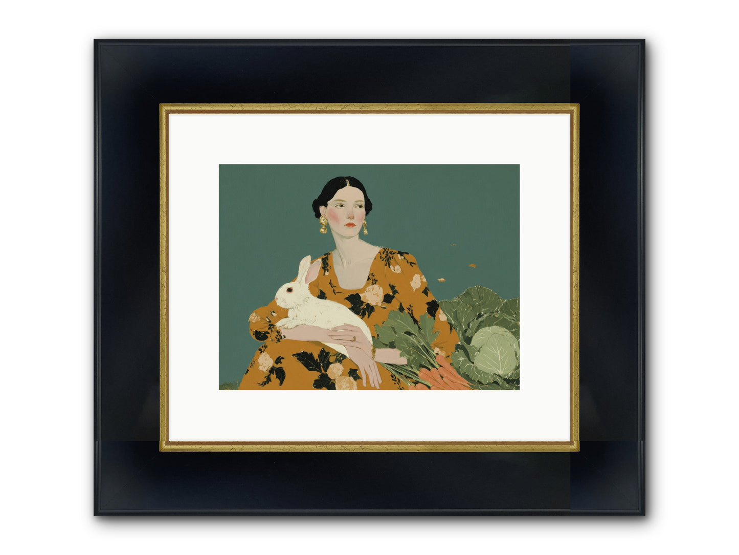 Sunlit Pause Framed Print - Wide Black w/Gold 12x9