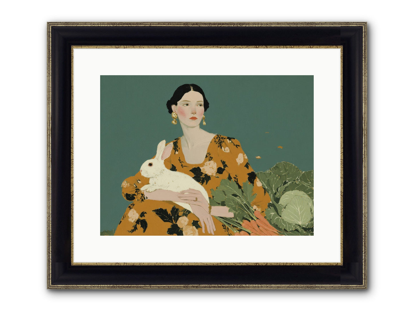 Sunlit Pause Framed Print - Black & Gold 16x12