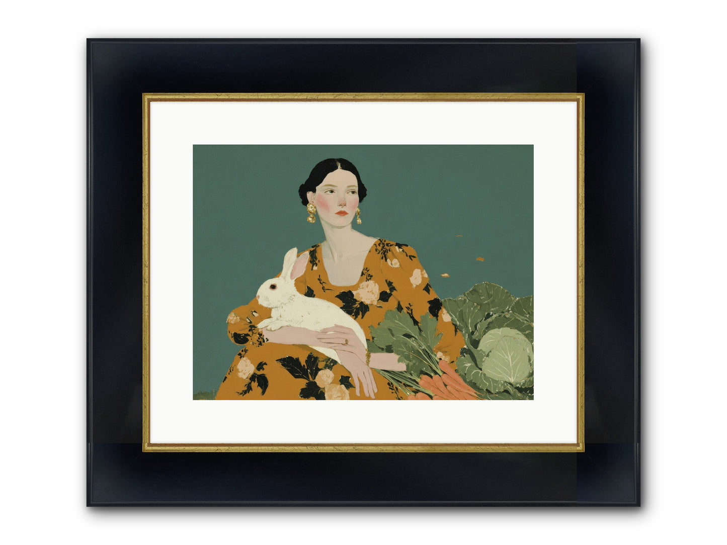 Sunlit Pause Framed Print - Wide Black w/Gold 16x12