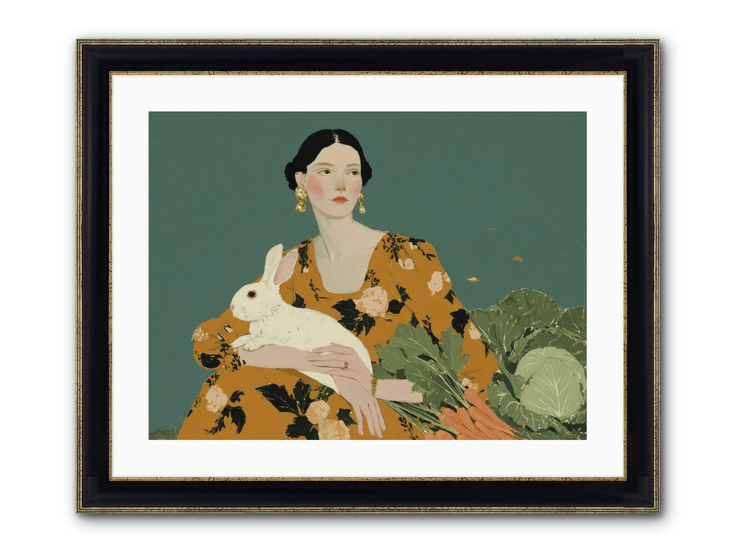 Sunlit Pause Framed Print - Black & Gold 24x18