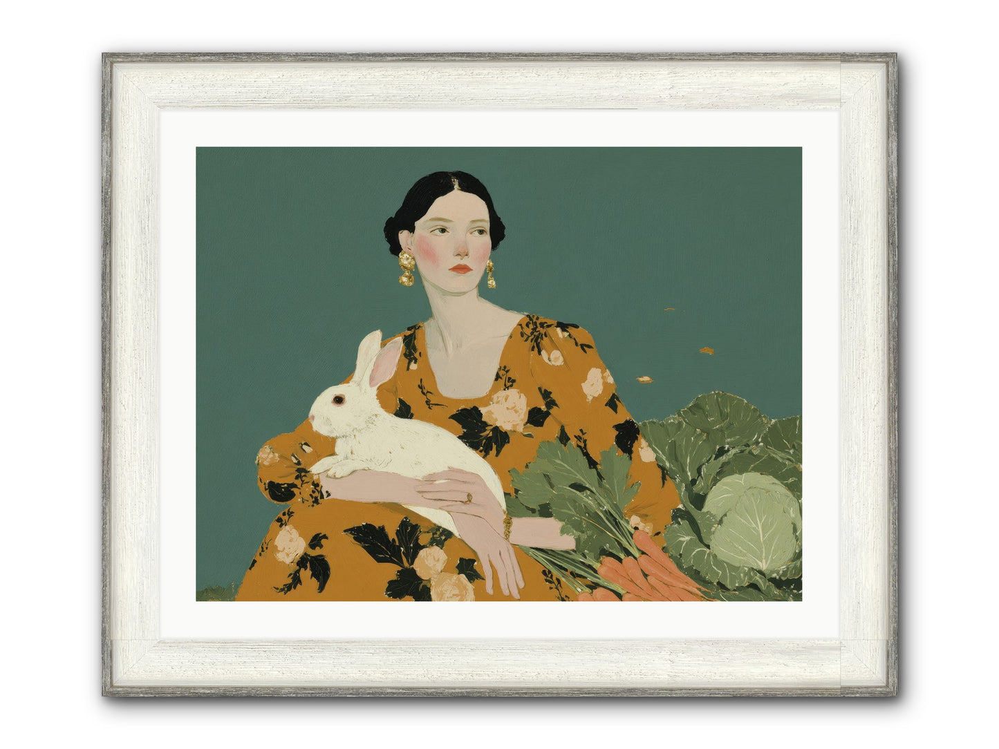 Sunlit Pause Framed Print - Driftwood White 32x24