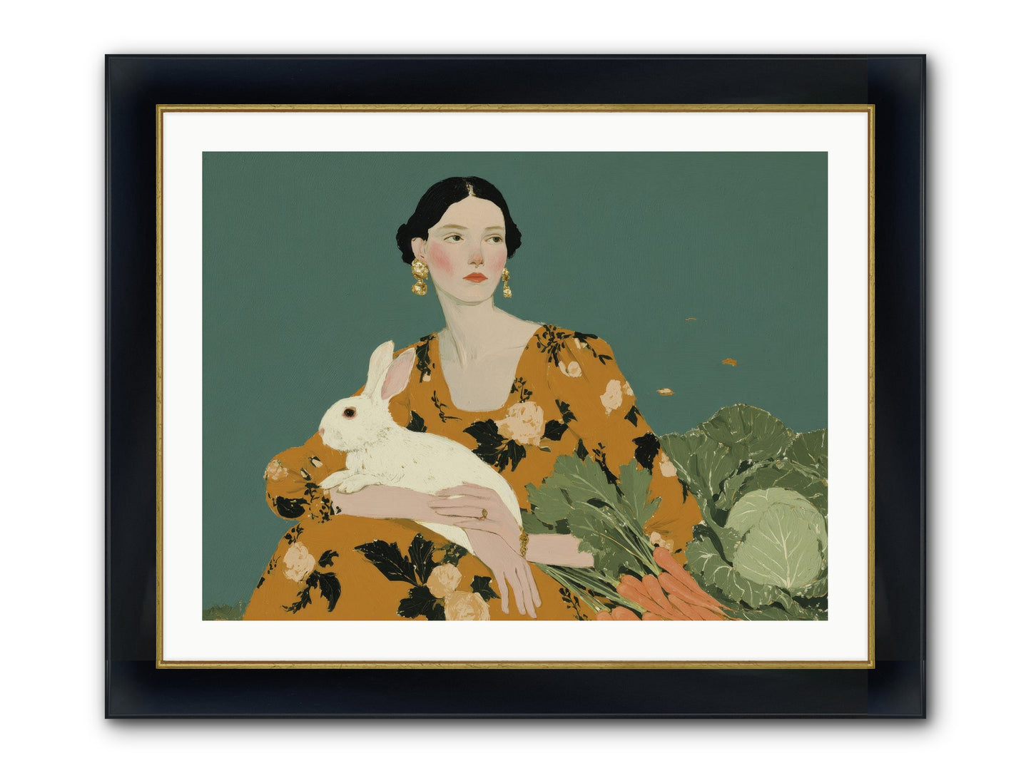 Sunlit Pause Framed Print - Wide Black w/Gold 32x24