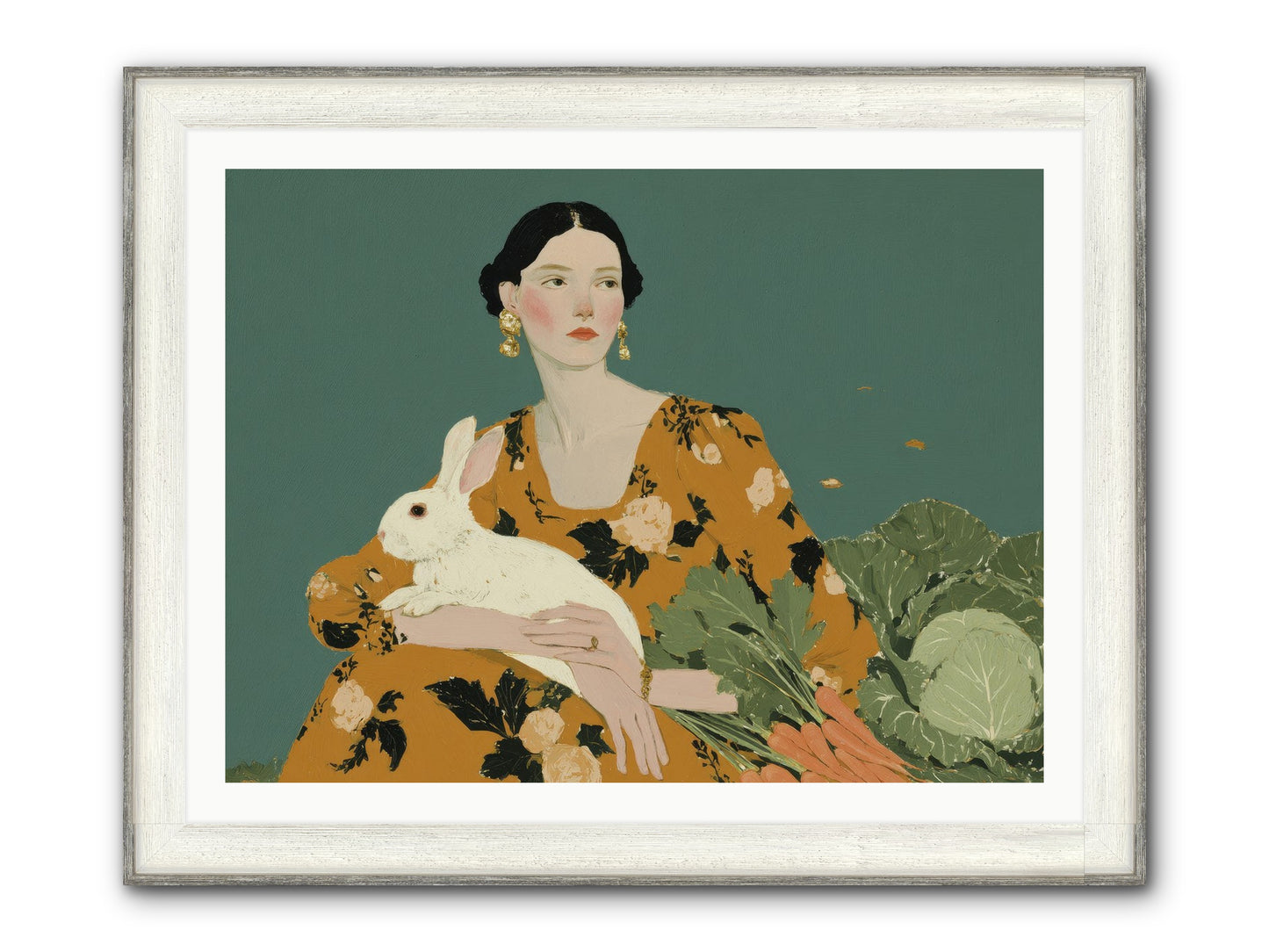Sunlit Pause Framed Print - Driftwood White 40x30