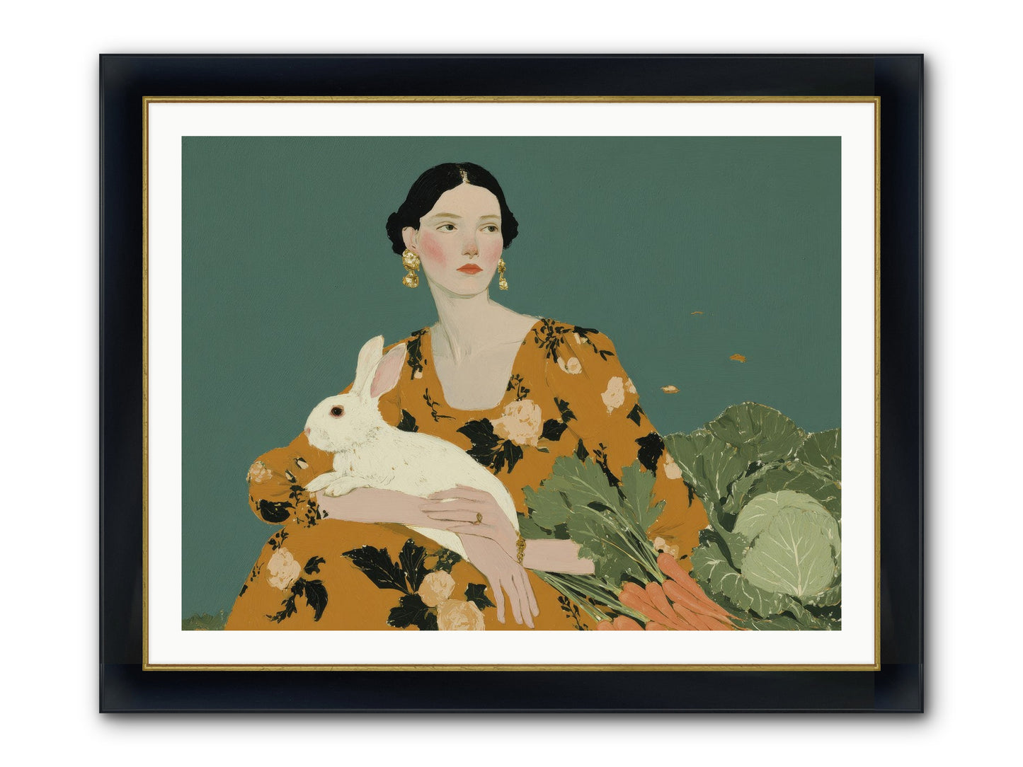 Sunlit Pause Framed Print - Wide Black w/Gold 40x30
