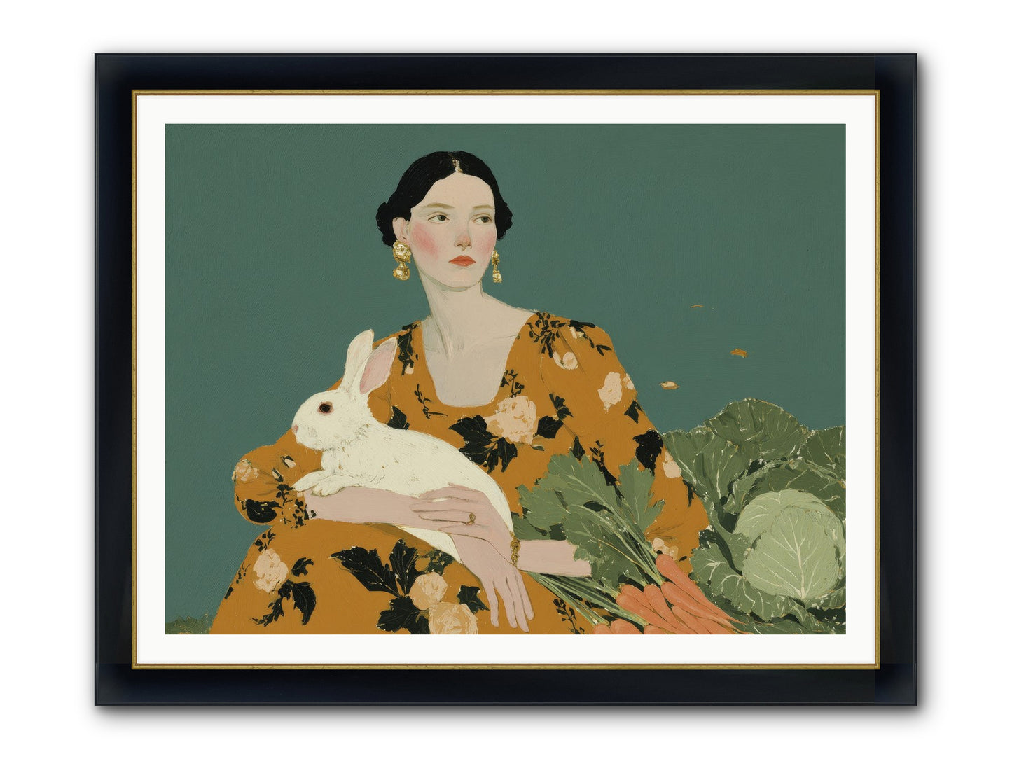 Sunlit Pause Framed Print - Wide Black w/Gold 48x36