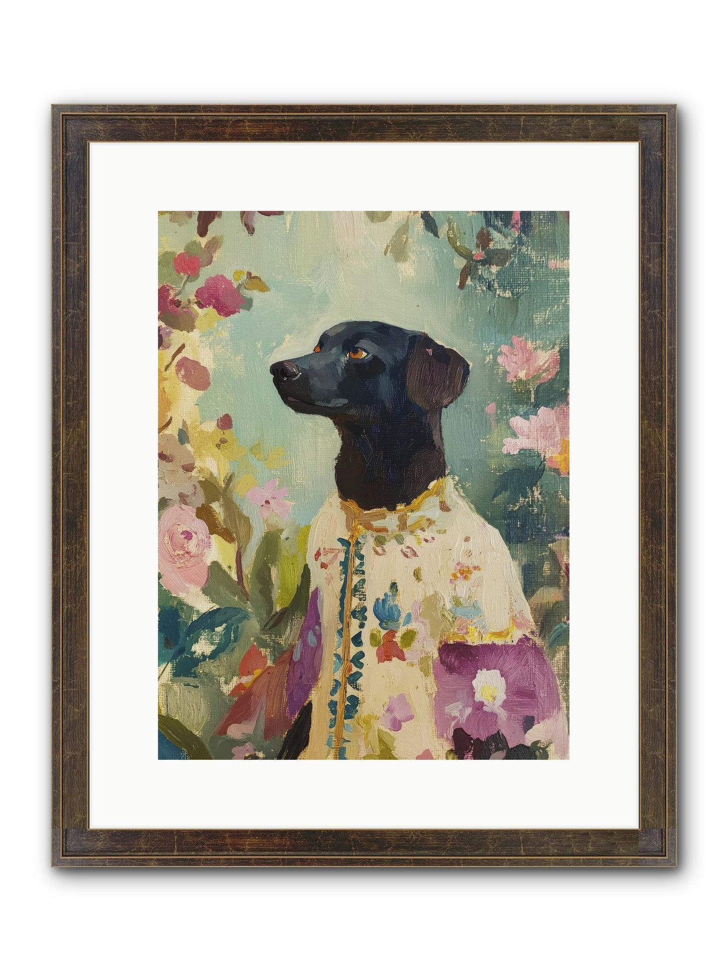 Sunny Mae Framed Print - Slimwoods Black/Gold 12x16