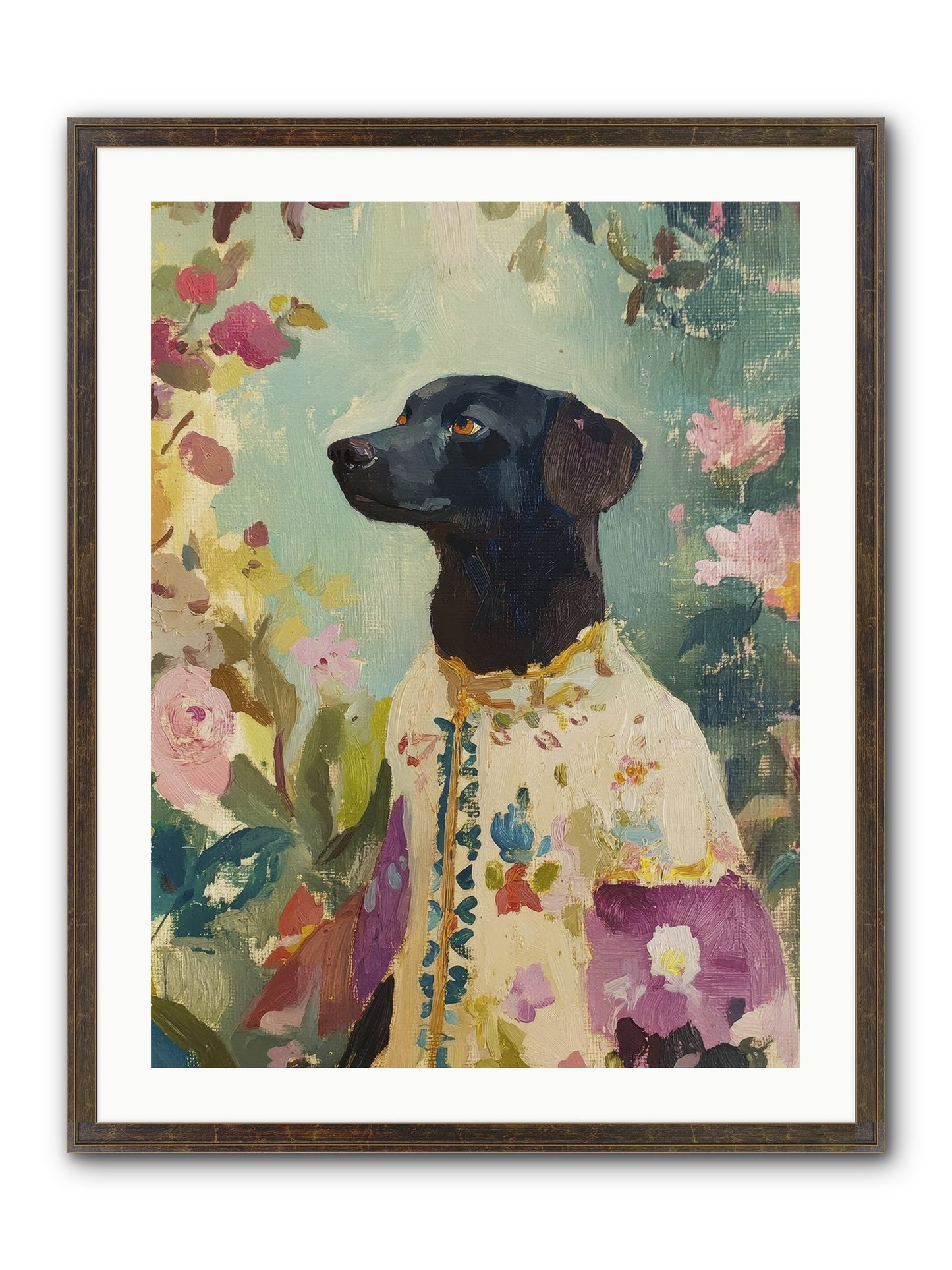 Sunny Mae Framed Print - Slimwoods Black/Gold 24x32