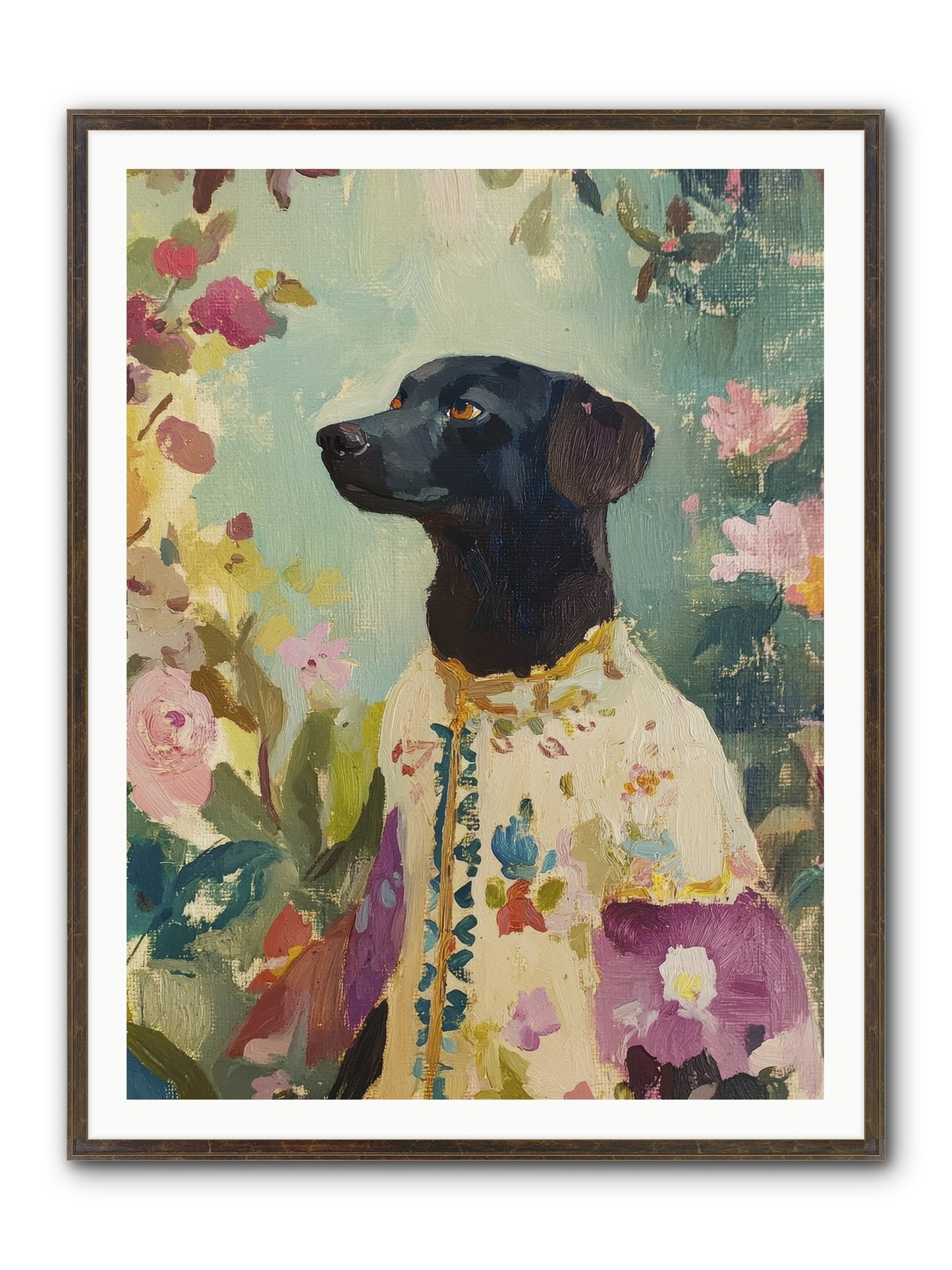 Sunny Mae Framed Print - Slimwoods Black/Gold 36x48