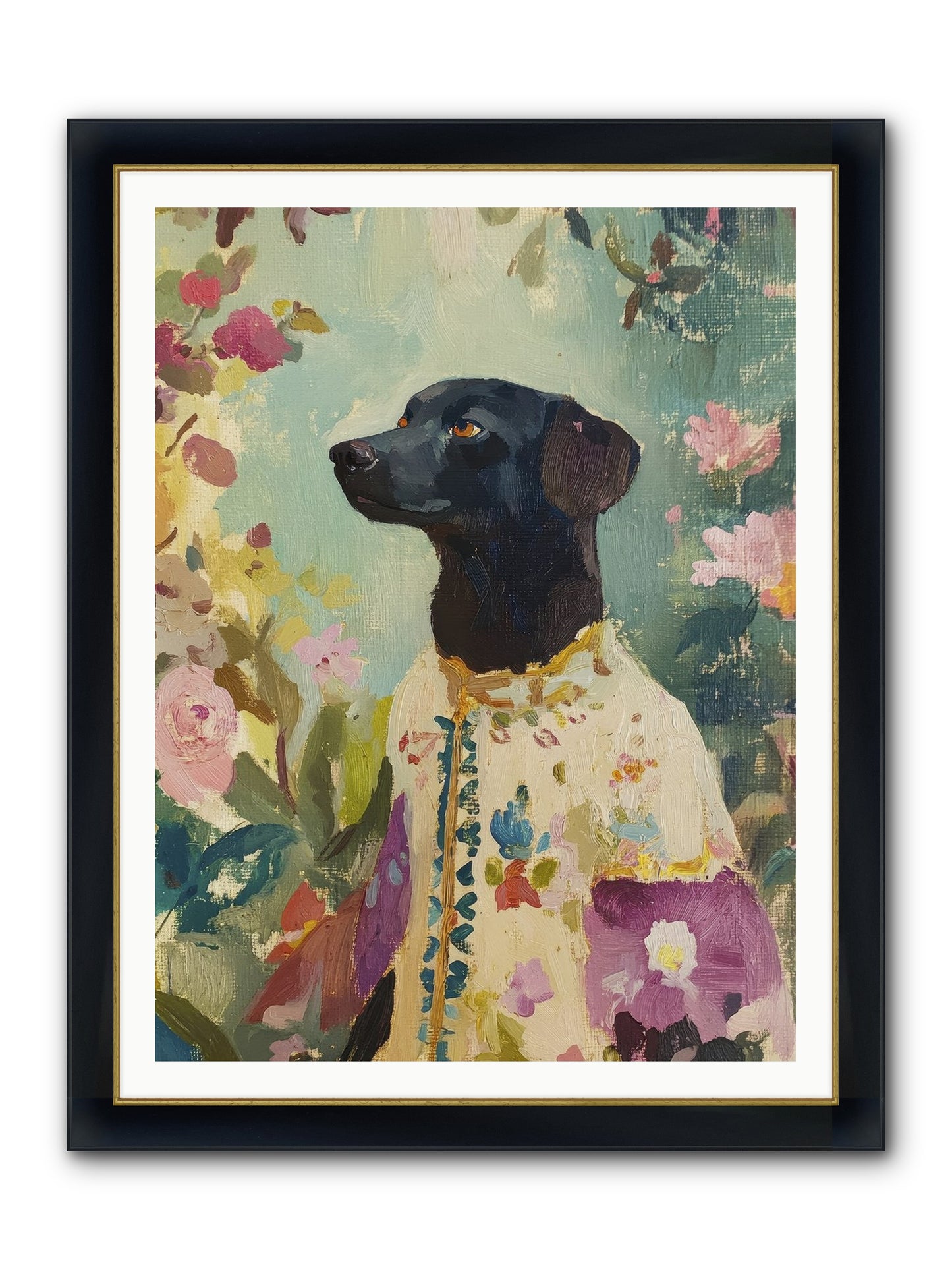 Sunny Mae Framed Print - Wide Black w/Gold 36x48