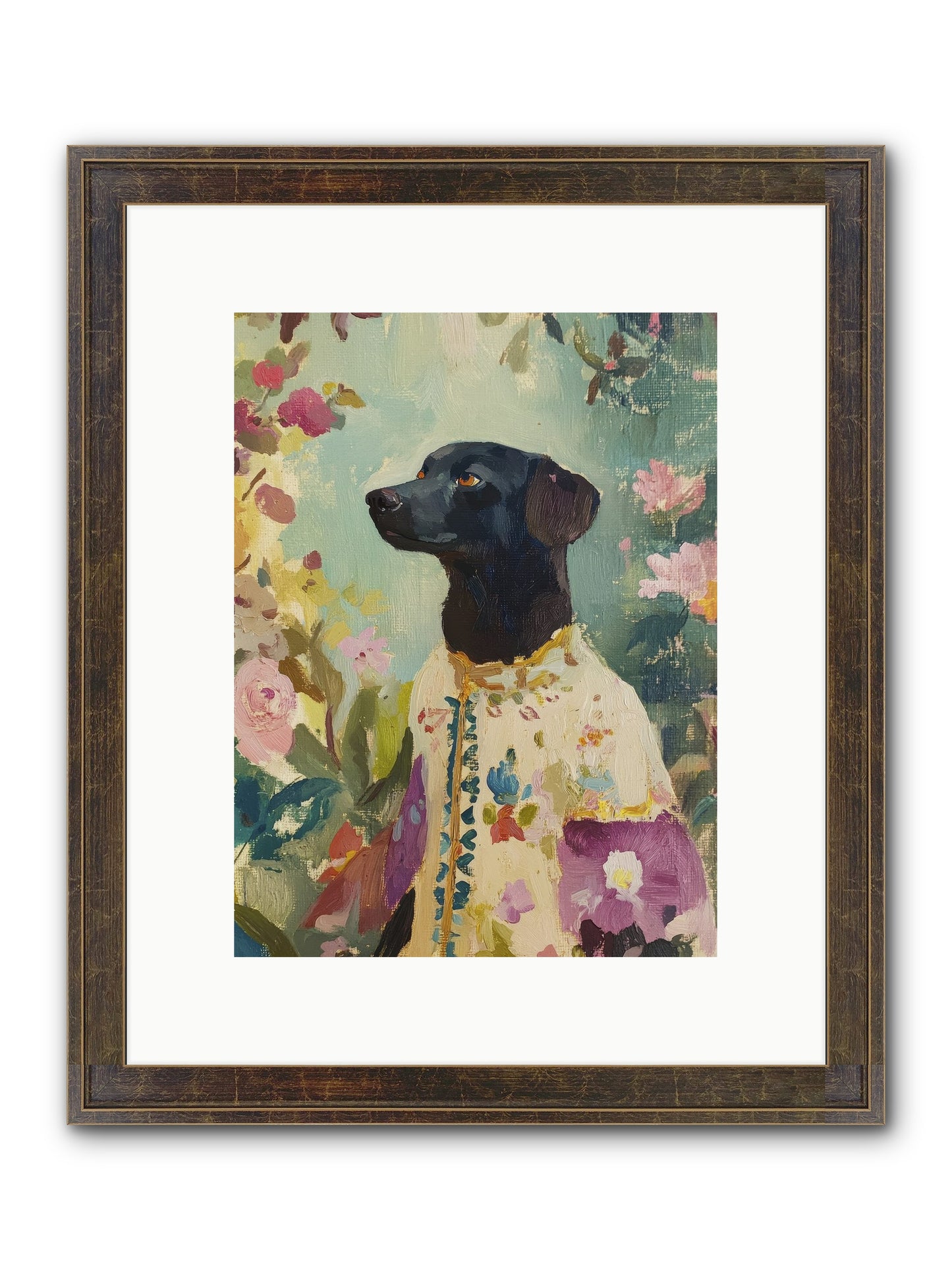 Sunny Mae Framed Print - Slimwoods Black/Gold 9x12