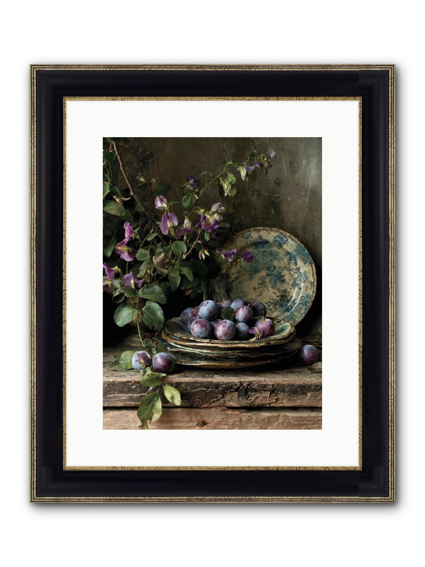 Sunrise Framed Print - Black & Gold 12x16