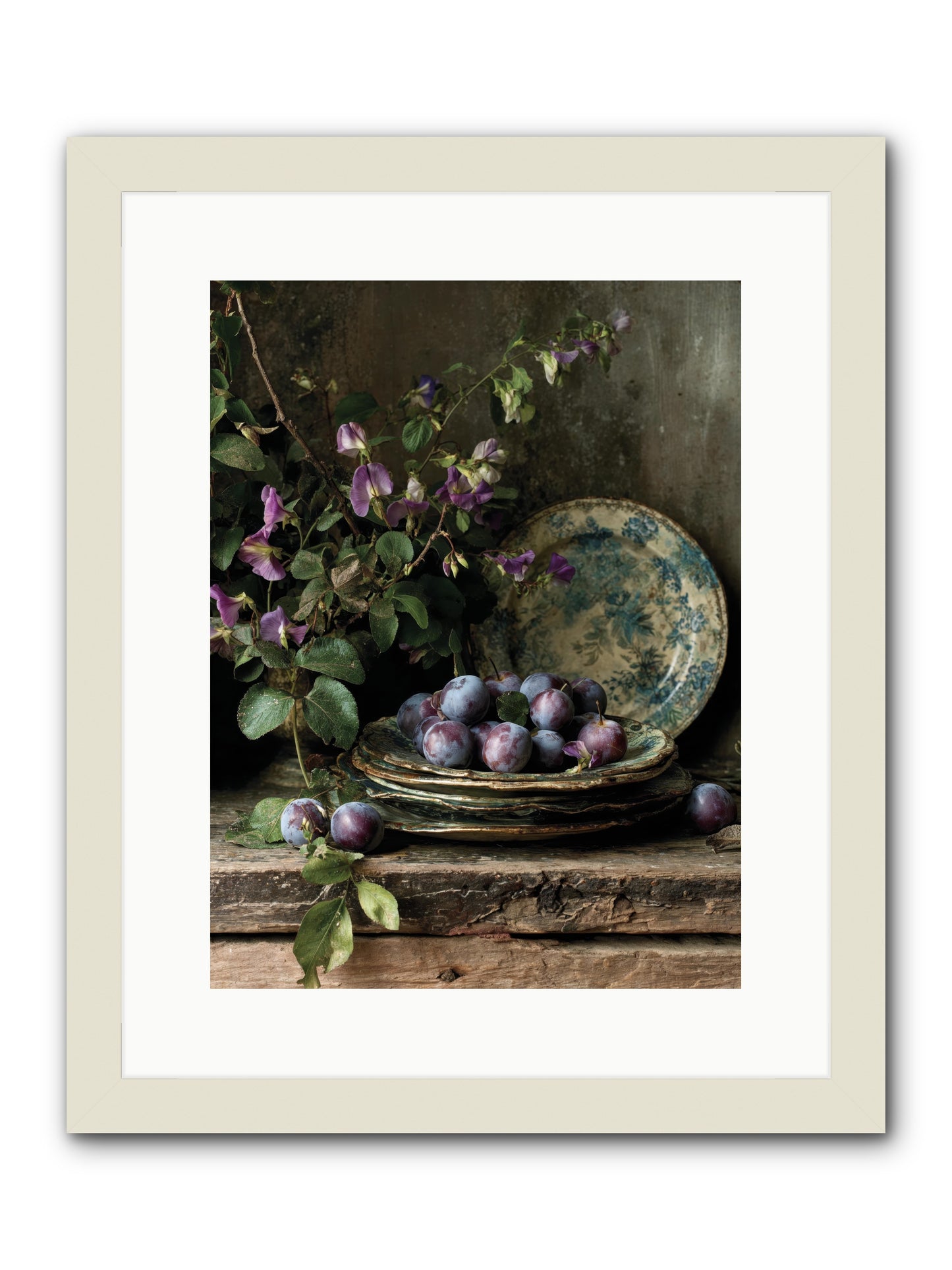 sunrise -- Framed Print - White 12x16