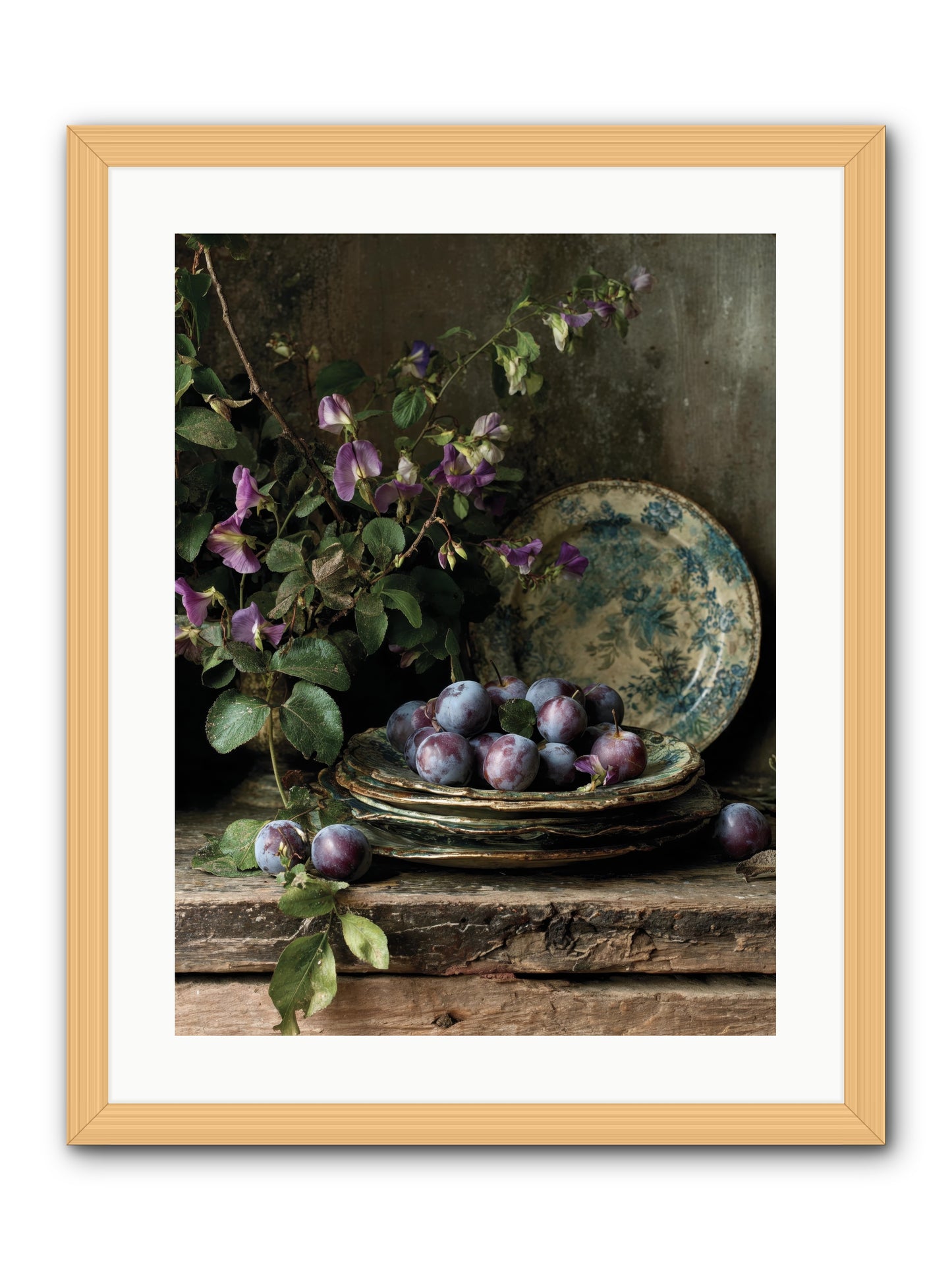 sunrise -- Framed Print - Natural 18x24