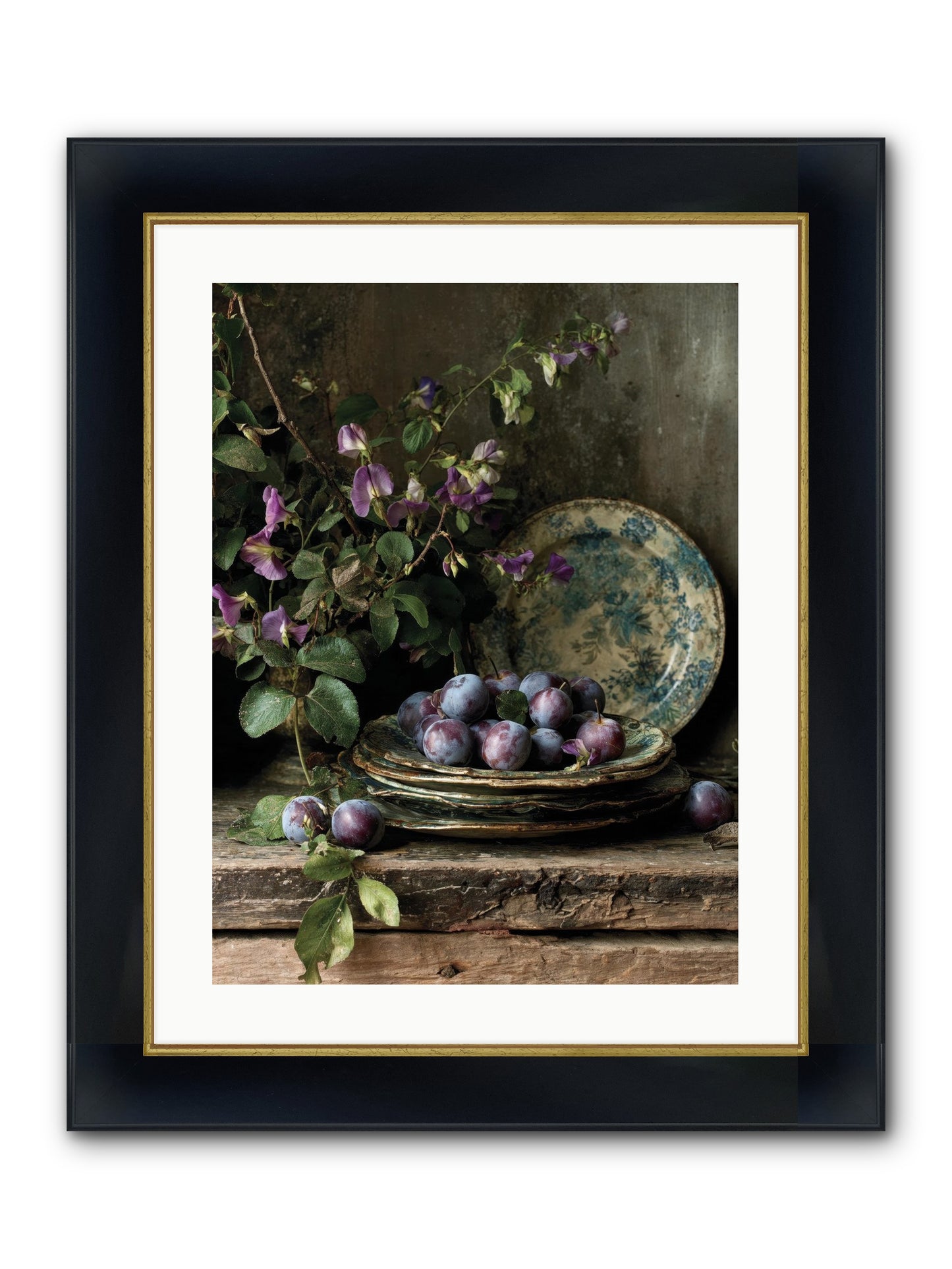 Sunrise Framed Print - Wide Black w/Gold 18x24