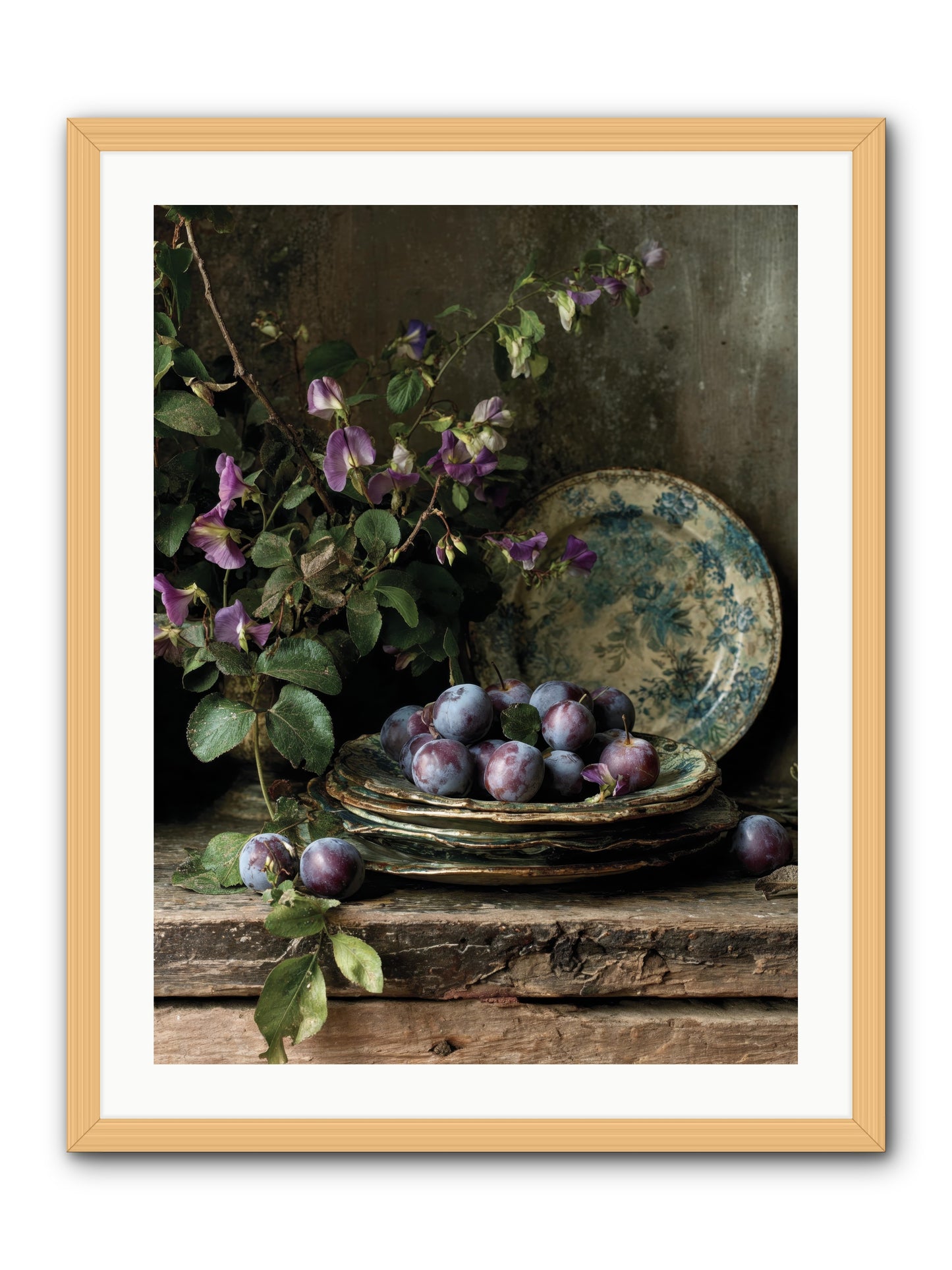 sunrise -- Framed Print - Natural 24x32