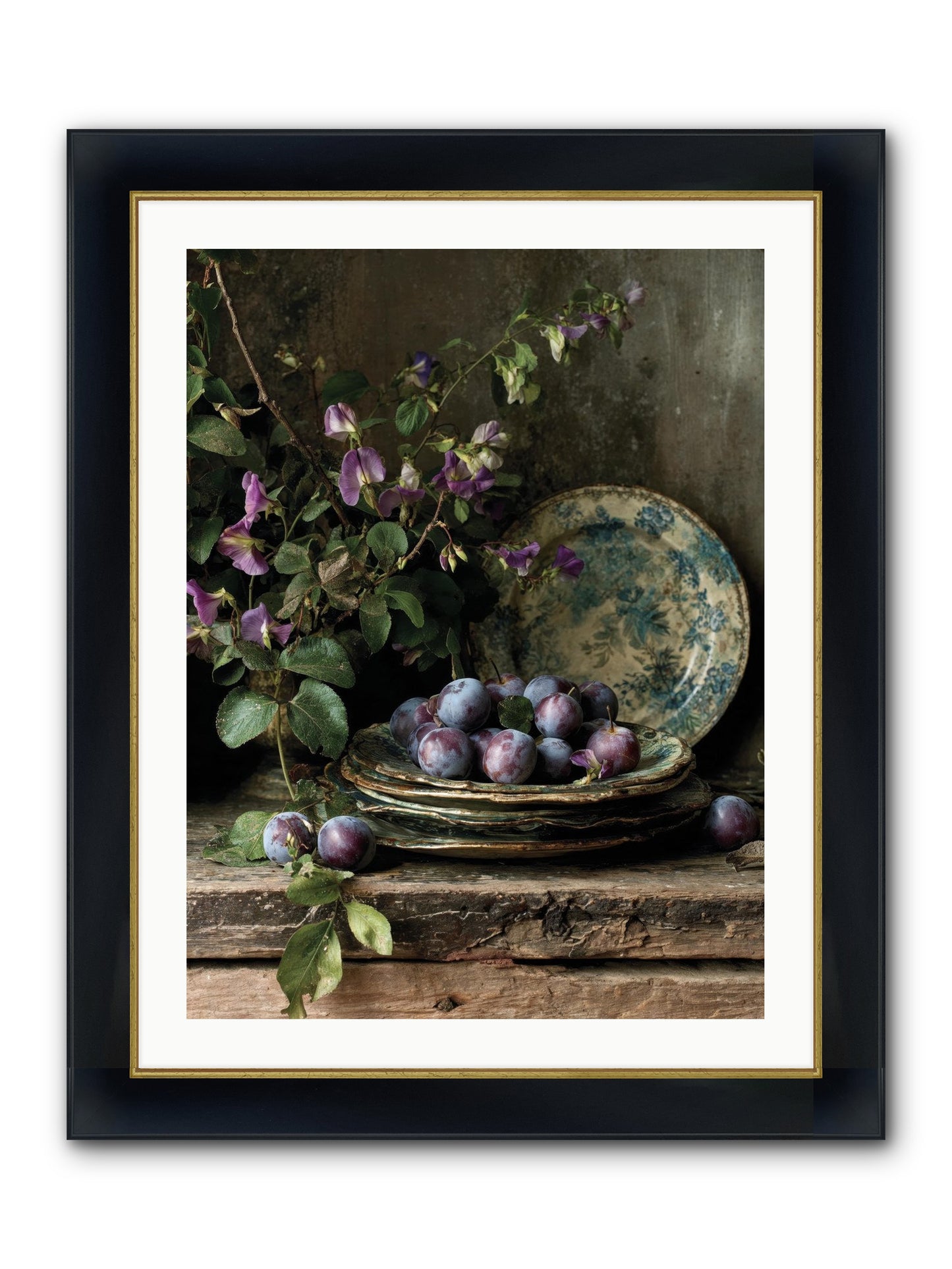 Sunrise Framed Print - Wide Black w/Gold 24x32